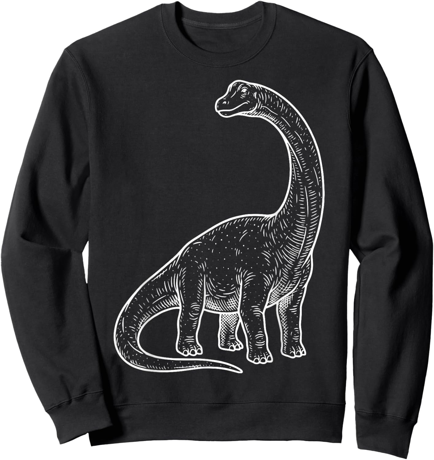 Diplodocus Illustration Sweatshirt - Sweatshirt | Black