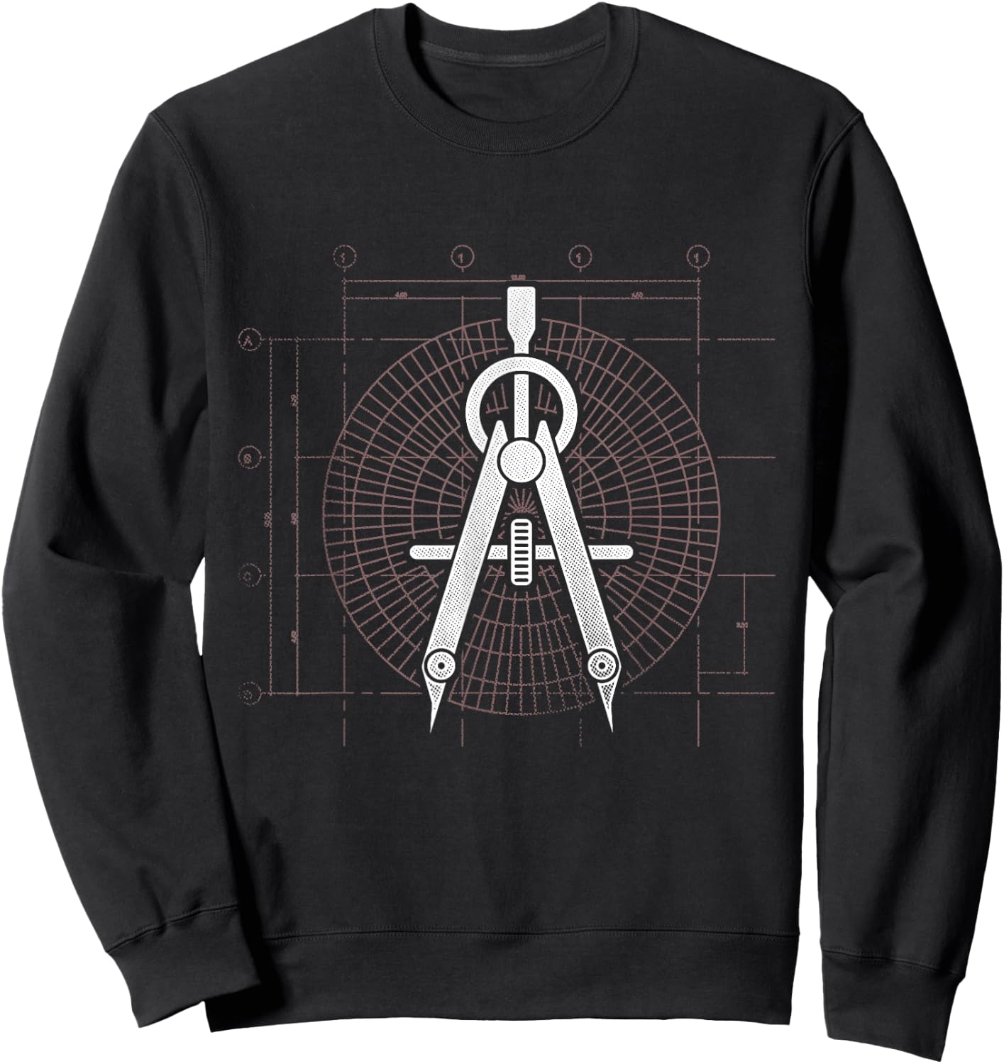 Retro Graphic Architect Architectural Student Draftsman Sweatshirt - Sweatshirt | Black