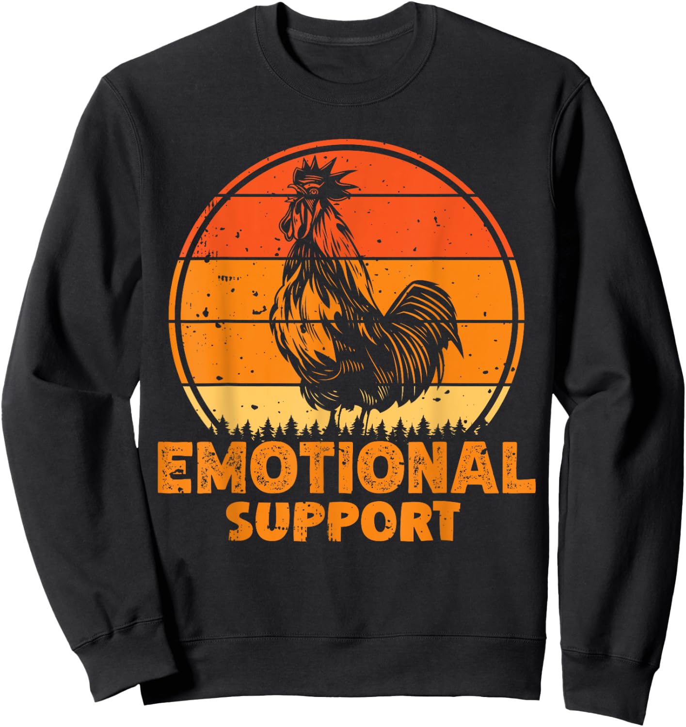 Chicken Emotional Support Cock Sweatshirt - Sweatshirt | Black