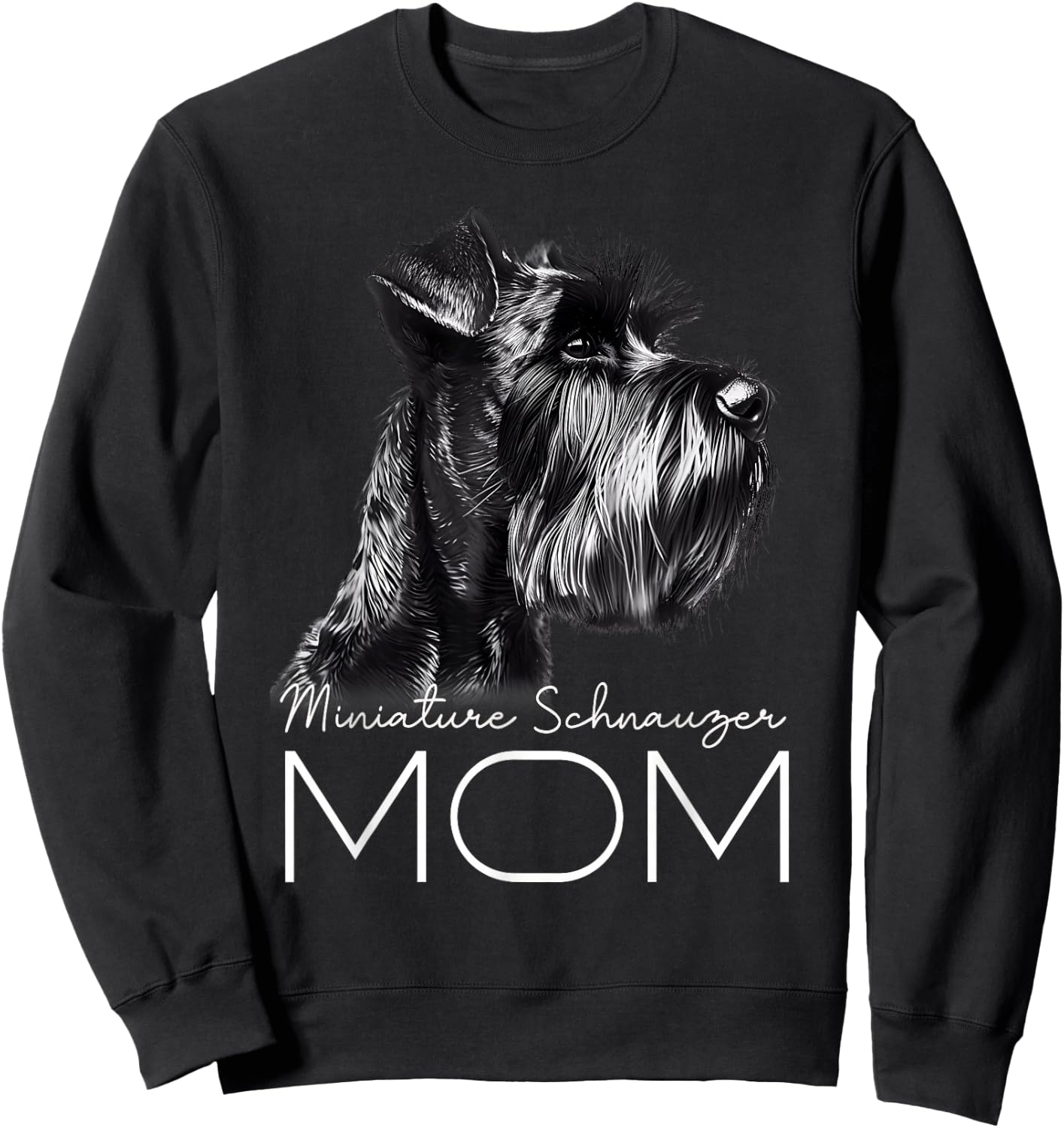 Miniature Schnauzer Mom Sweatshirt - Sweatshirt | Black