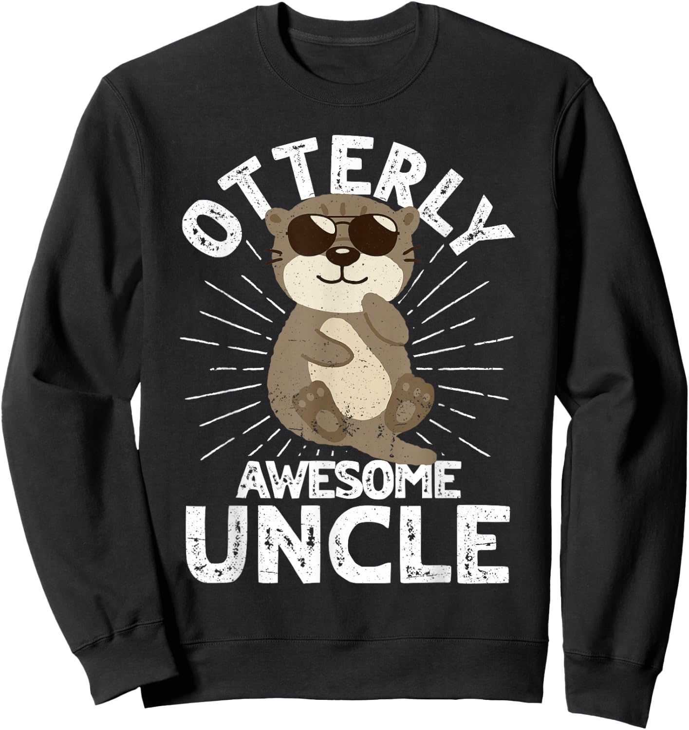 Otterly Awesome Uncle Otter Uncle Sweatshirt - Sweatshirt | Black