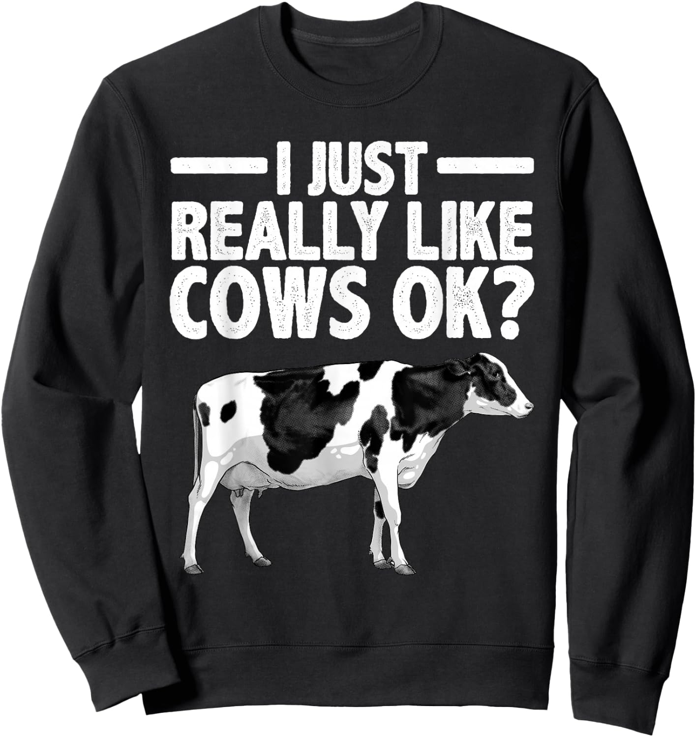 Best Cow Design Women Cattle Farming Dairy Cow Lover Sweatshirt - Sweatshirt | Black