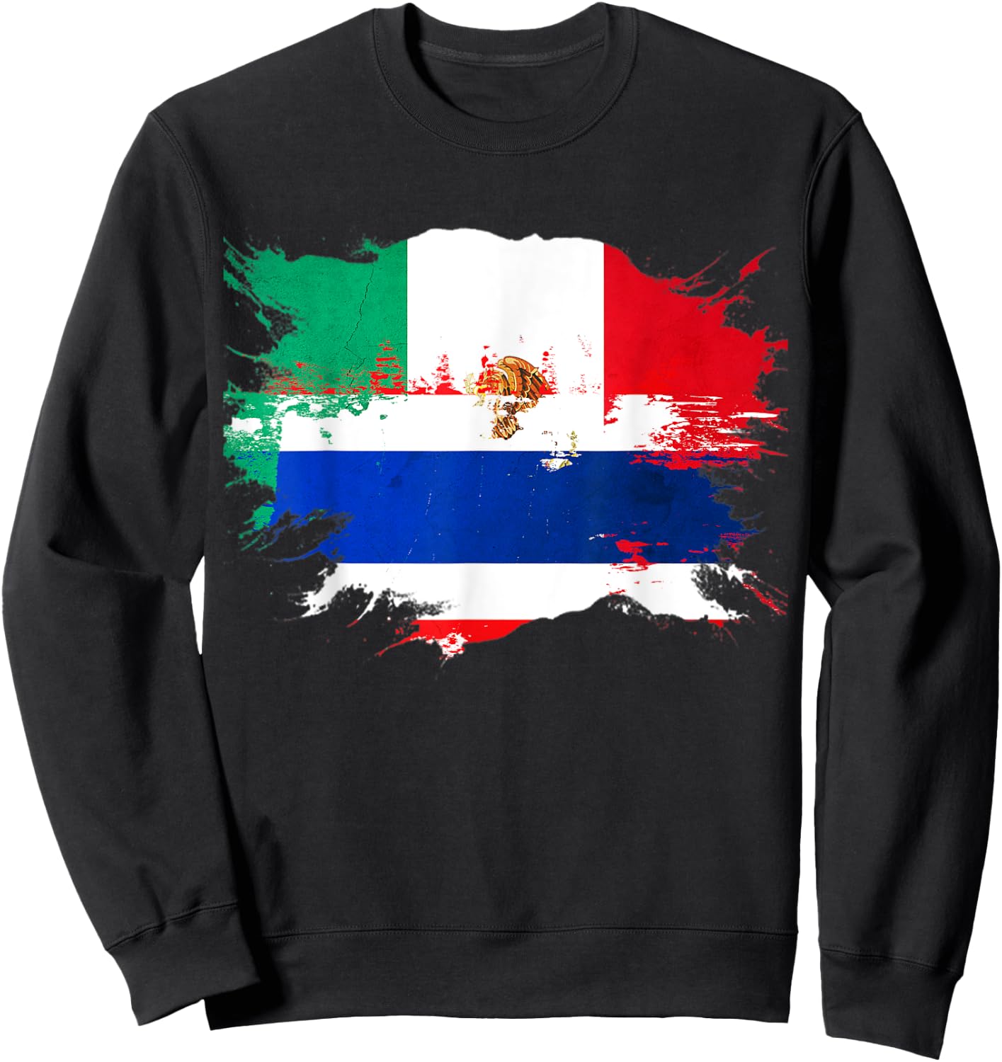 Mexican and Thai Mix Heritage Flag Sweatshirt - Sweatshirt | Black
