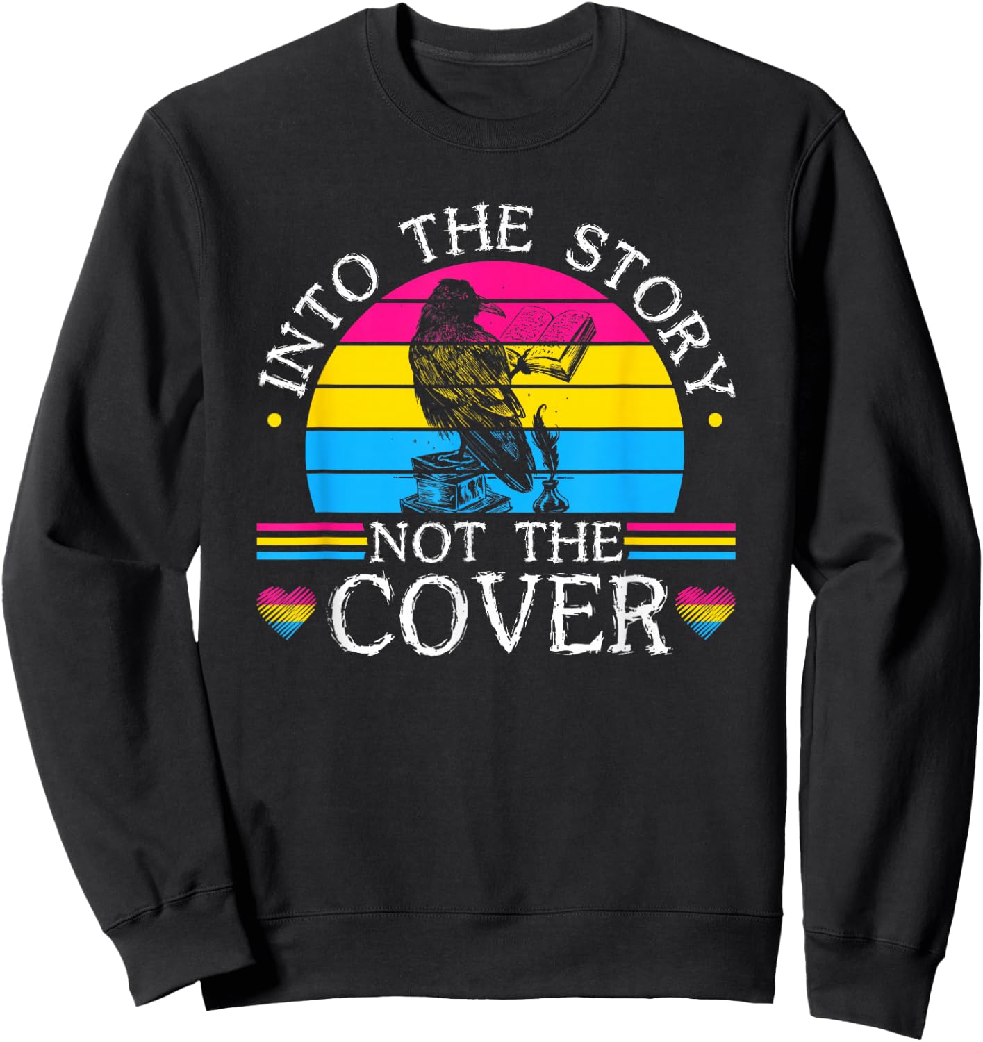 Pansexual Pride Genderqueer Book Pun Pansexuality Pan Pride Sweatshirt - Sweatshirt | Black