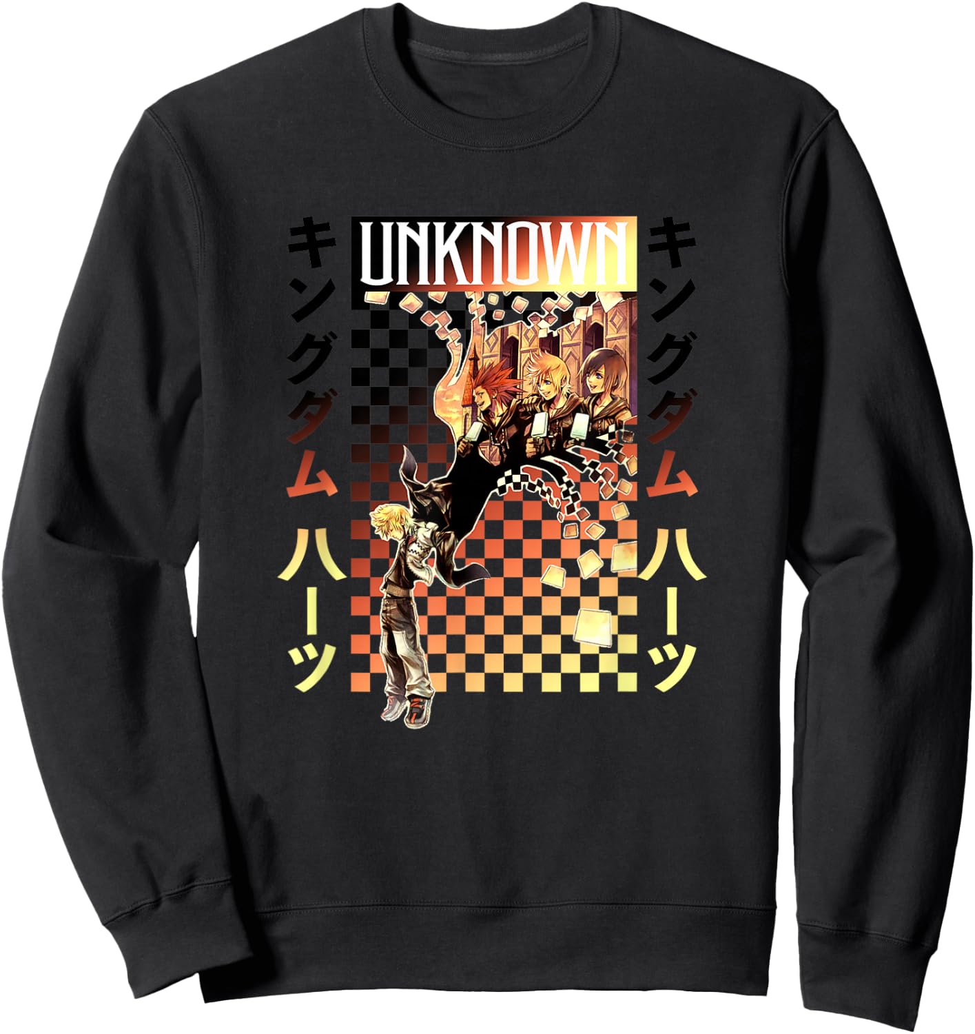 Disney Kingdom Hearts Unknown Ice Cream Memory Kanji Poster Sweatshirt - Sweatshirt | Black