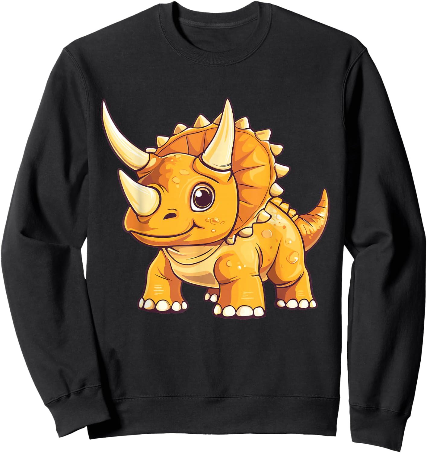 Kids Triceratops Sweatshirt - Sweatshirt | Black