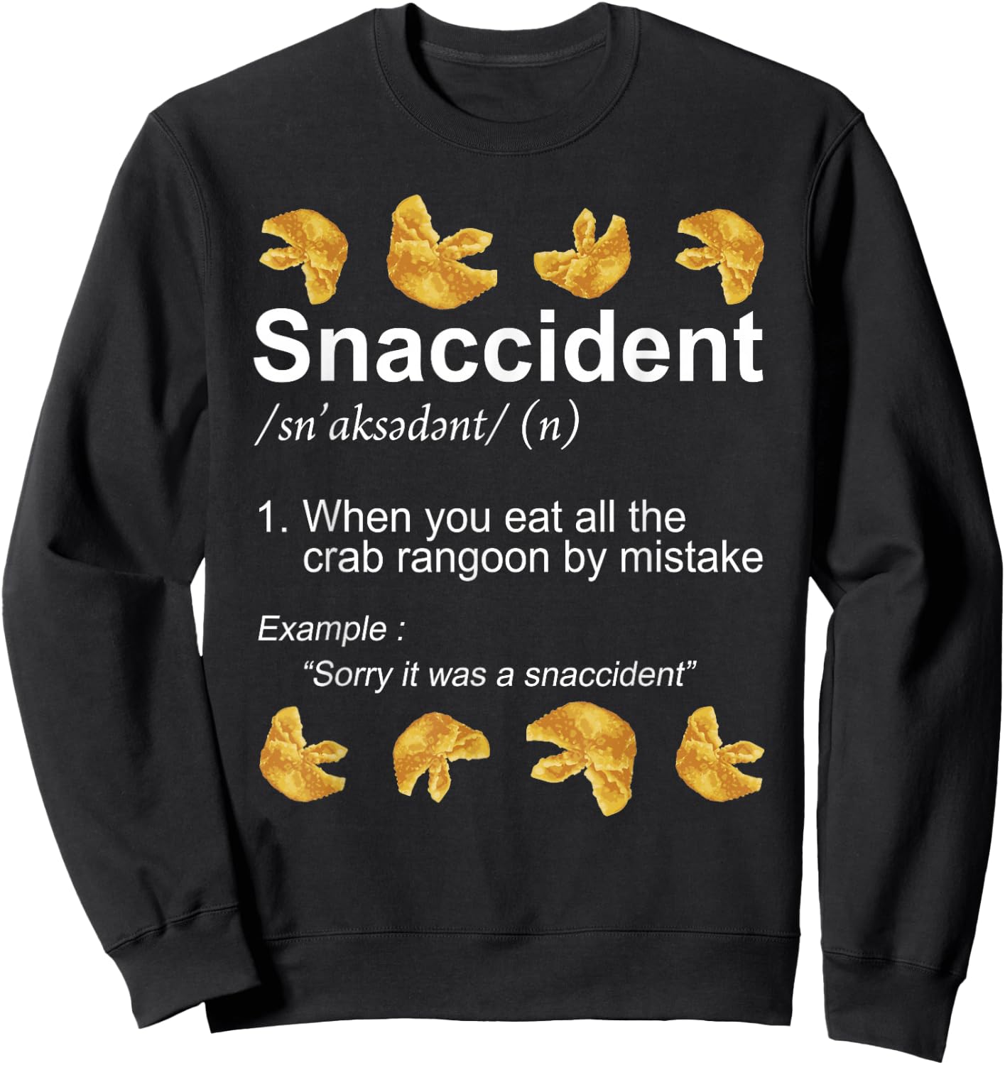 Funny Crab Rangoon Sweatshirt - Sweatshirt | Black