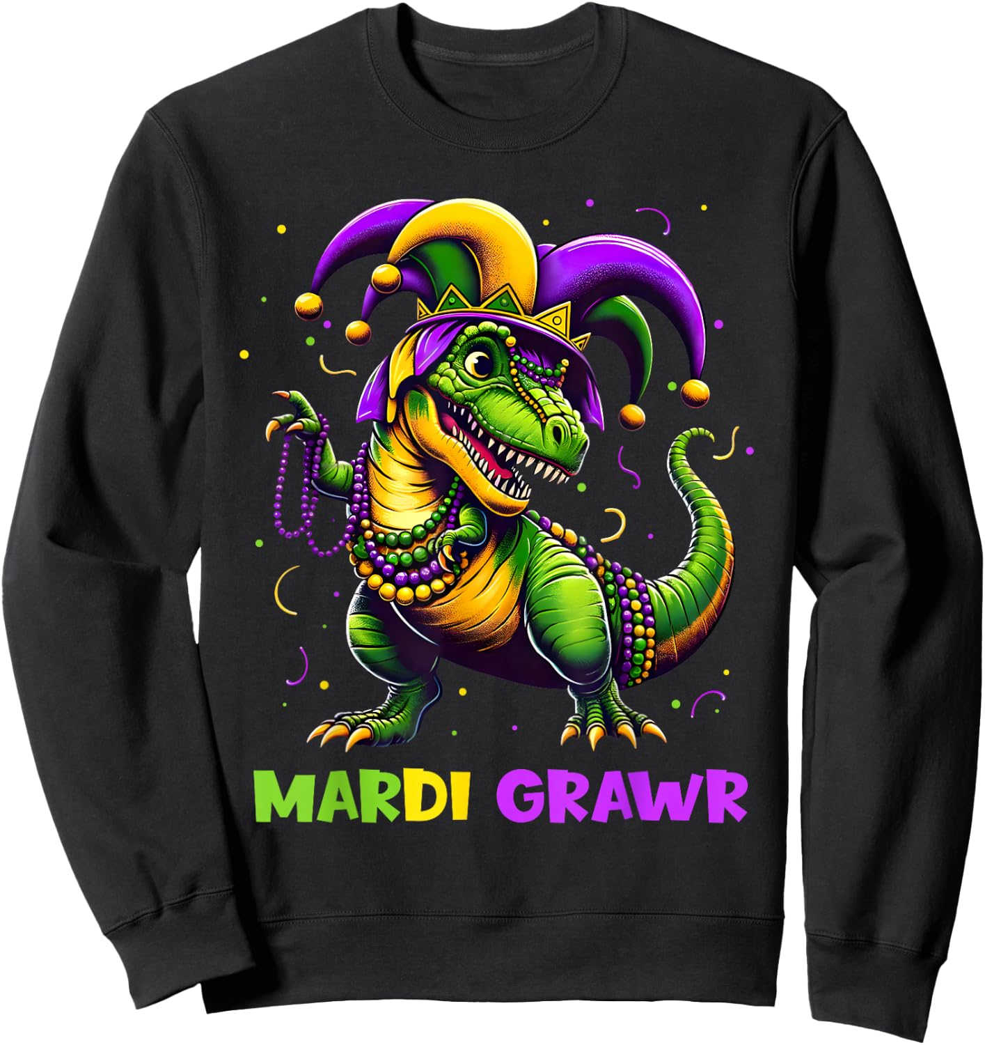 Toddler Kids Mardi Gras Boys Sweatshirt - Sweatshirt | Black
