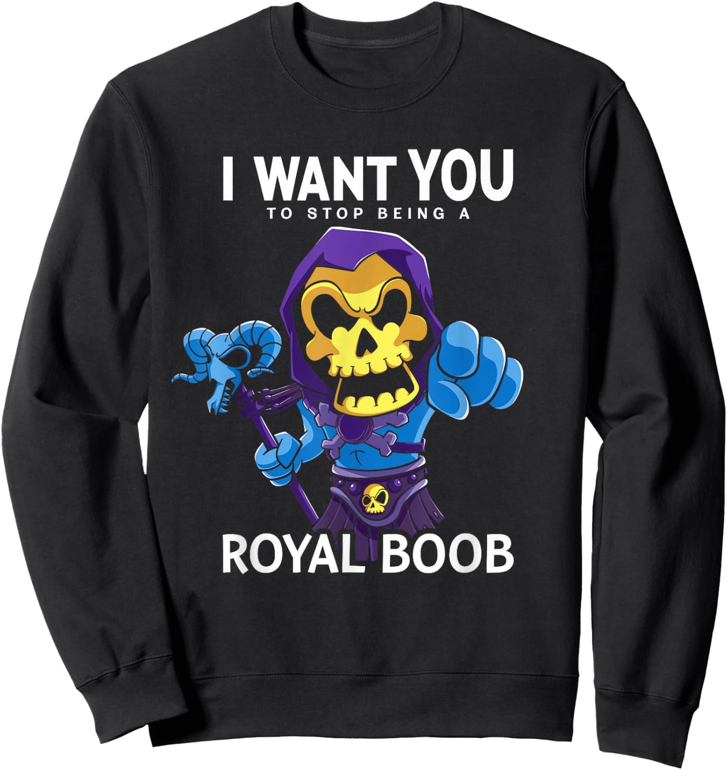 Retro 80's Cartoon Wants You Sweatshirt - Sweatshirt | Black