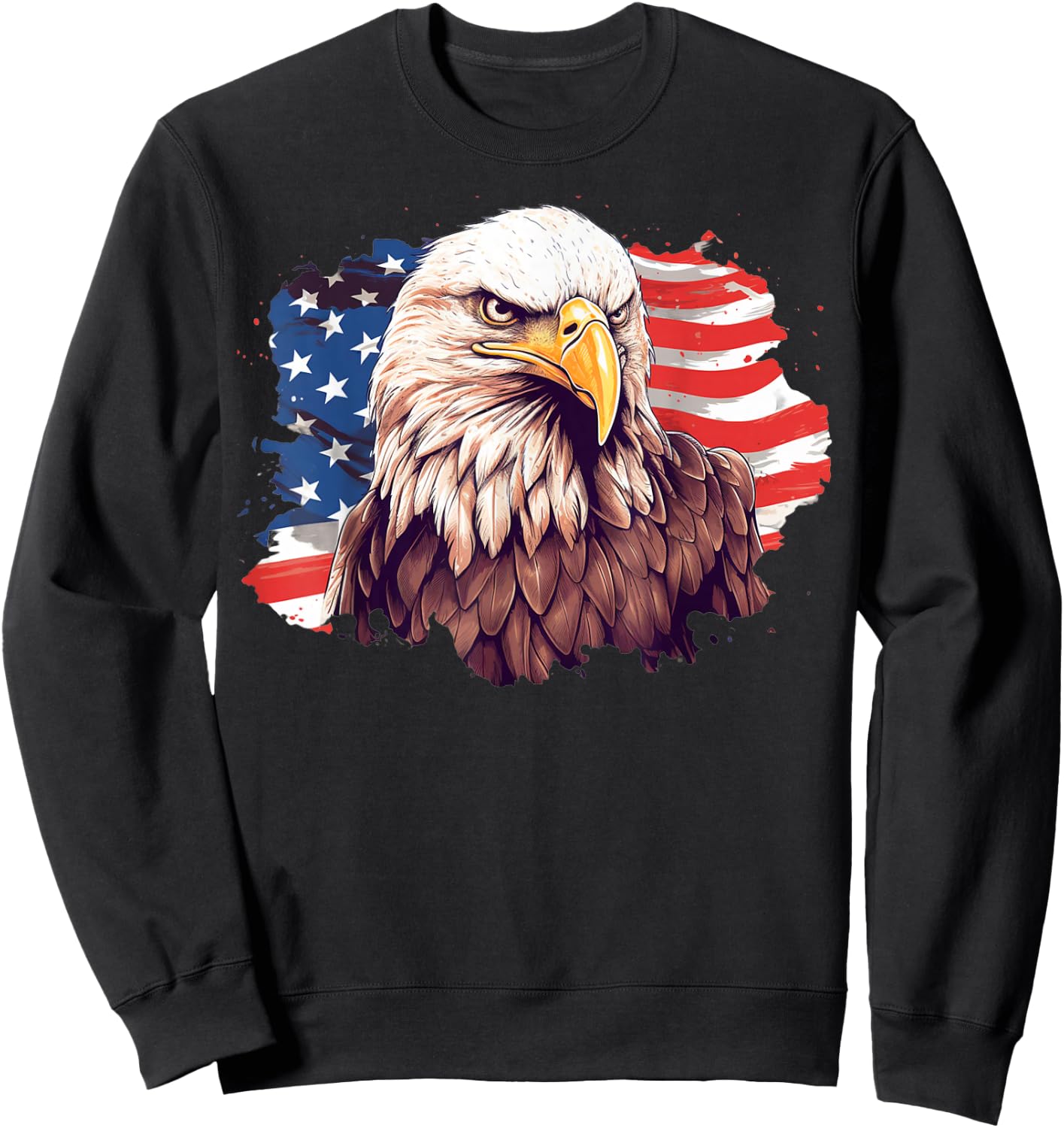 4th July American Pride American Eagle Symbol of Freedom Sweatshirt - Sweatshirt | Black