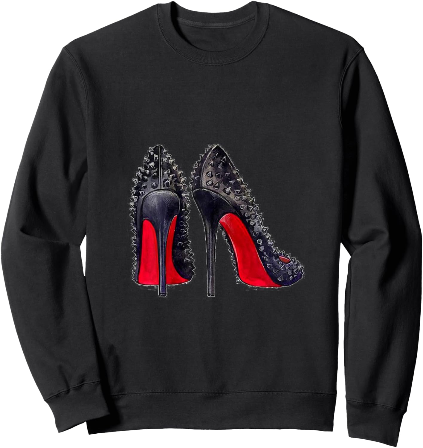 High Heel Red Sole Sweatshirt - Sweatshirt | Black