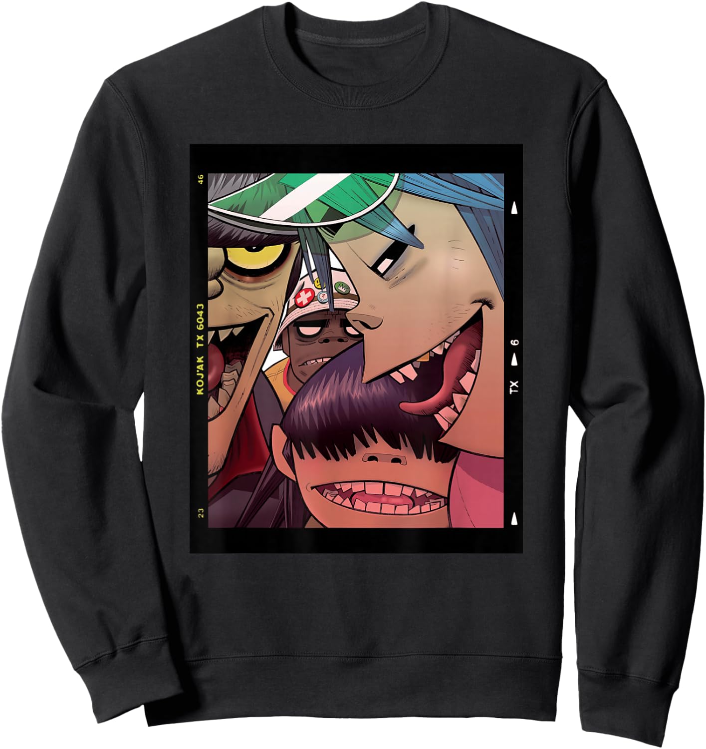 Gorillaz Polaroid Slide Sweatshirt - Sweatshirt | Black