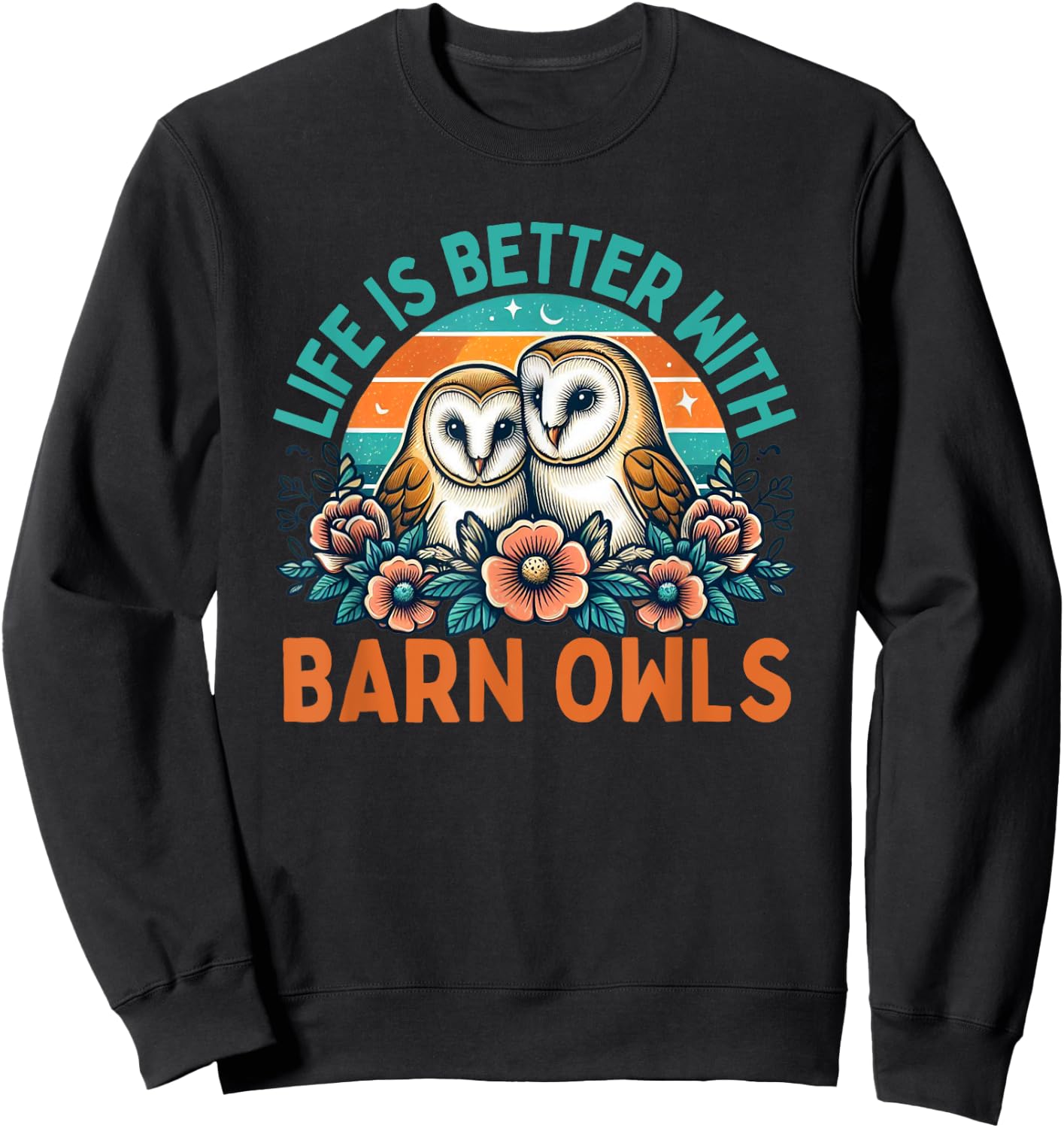 Barn Owl Lover Barn Owls Sweatshirt - Sweatshirt | Black