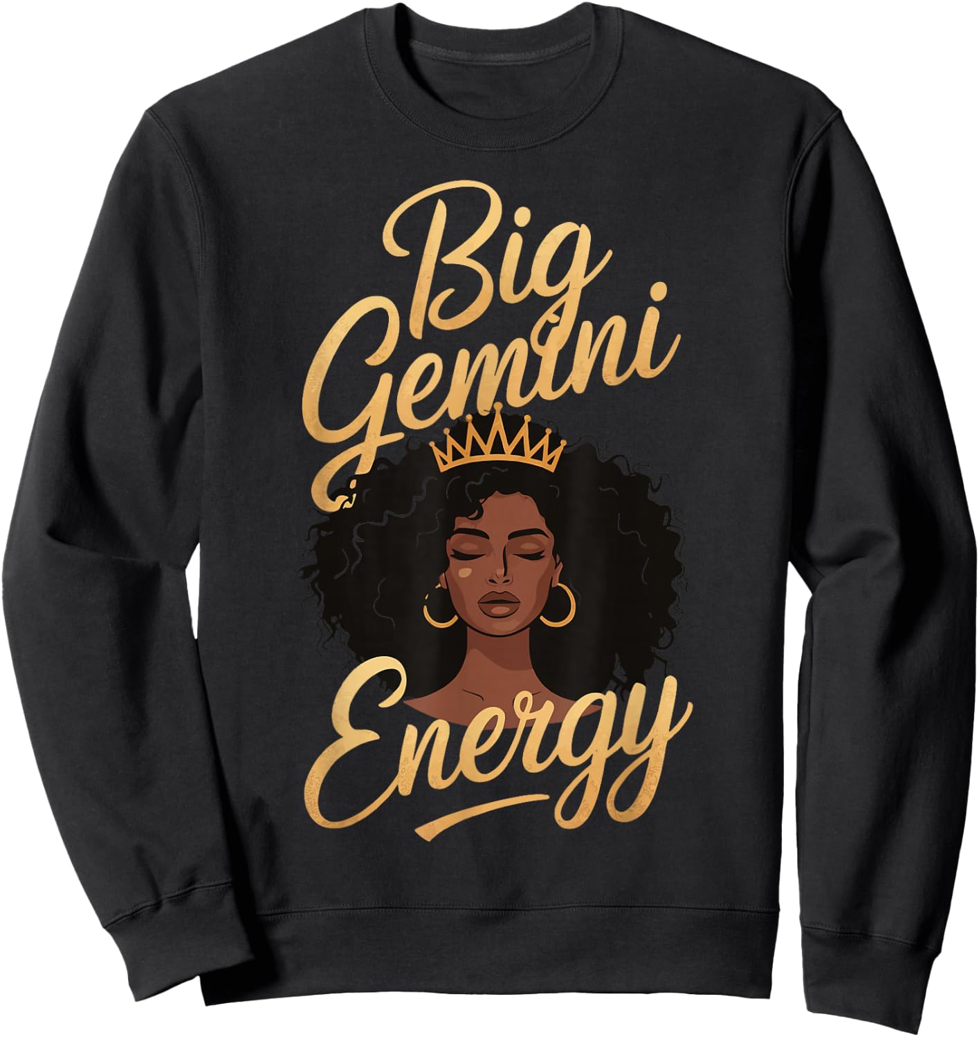 Big Gemini Energy Sweatshirt - Sweatshirt | Black