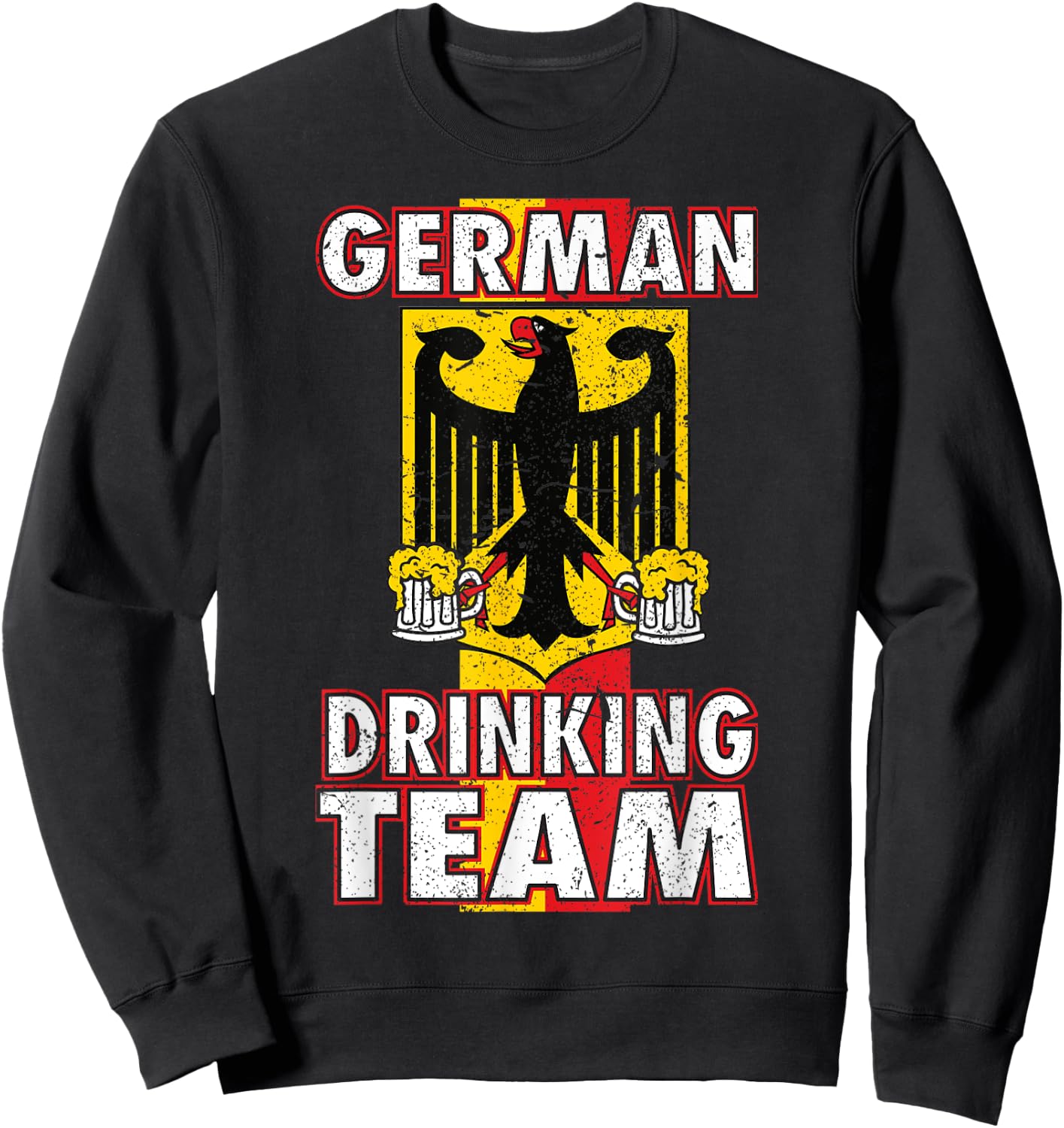 German Drinking Team Germany Flag Funny Oktoberfest Gift Sweatshirt - Sweatshirt | Black