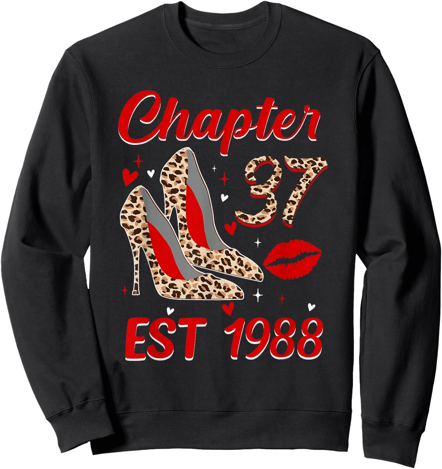 Chapter 37 EST 1988 37th Birthday Women 37 Year Old Sweatshirt - Sweatshirt | Black