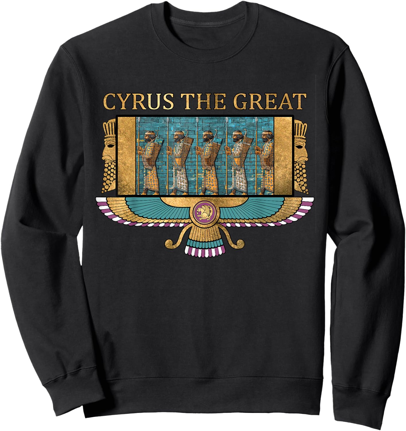 Cyrus the Great Old Persia Achaemidian Persian , black Sweatshirt - Sweatshirt | Black