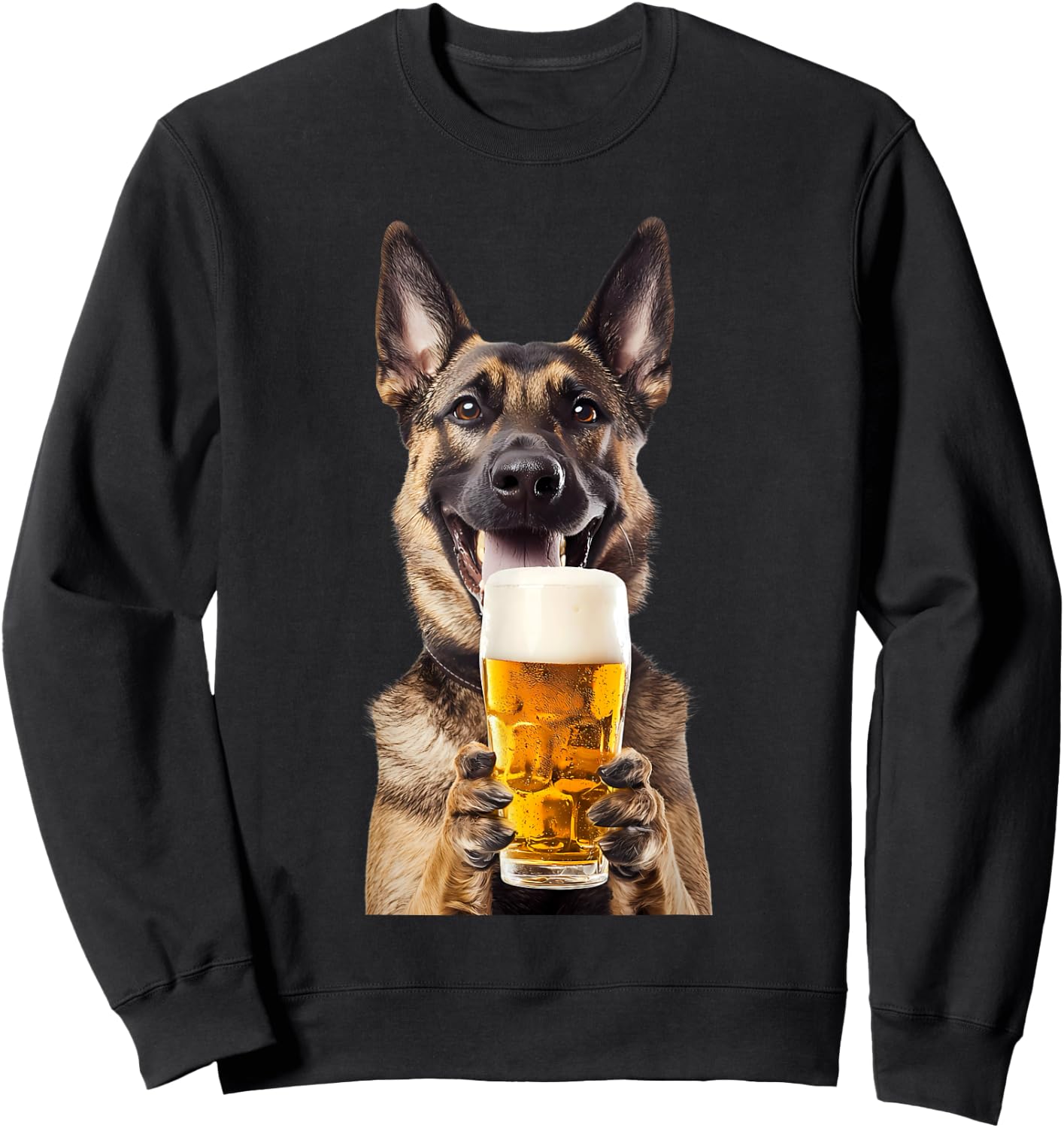 Belgian malinois Beer Sweatshirt - Sweatshirt | Black