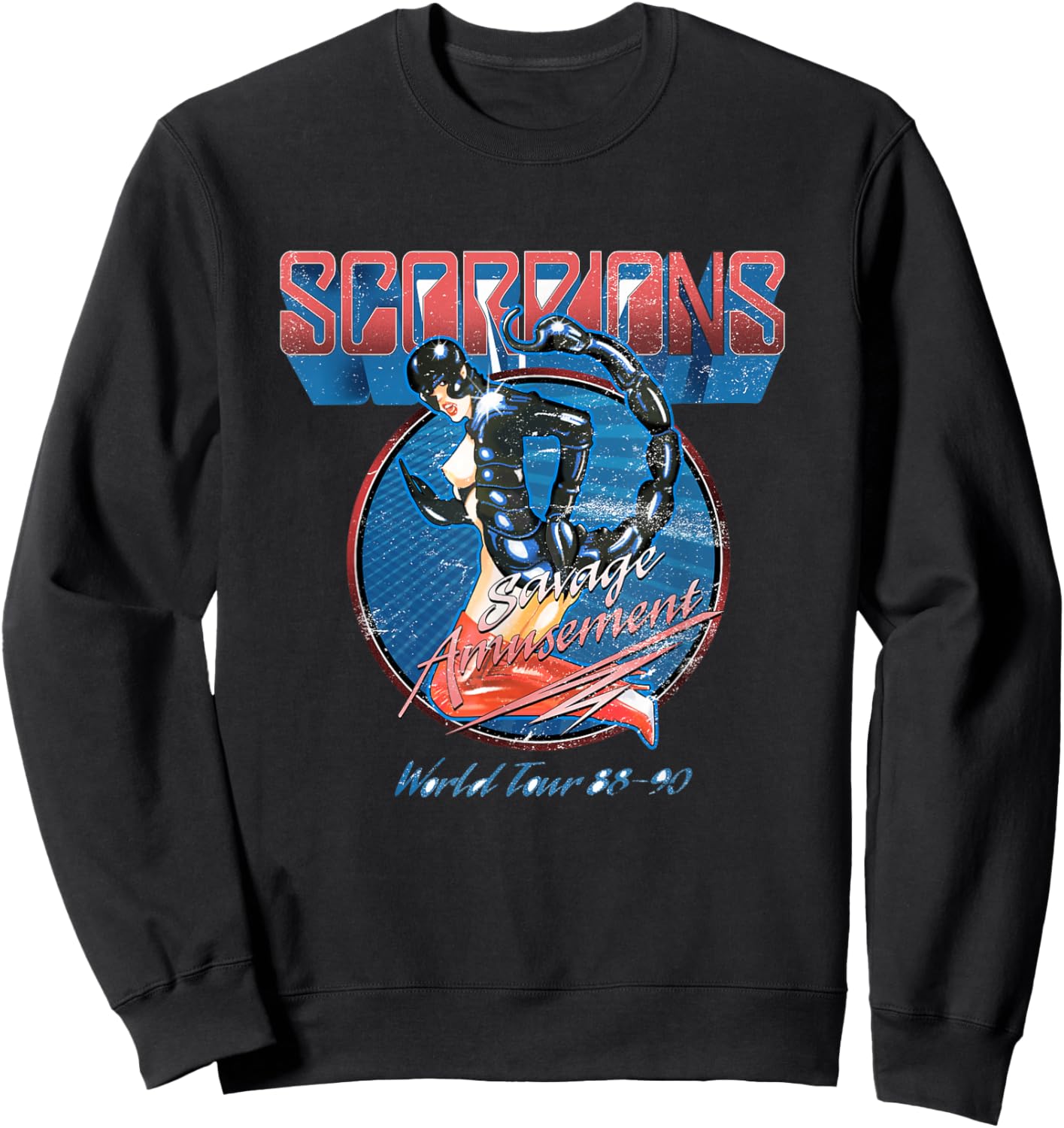 Offizielle Scorpions Savage Amusement World Tour Sweatshirt - Sweatshirt | Black
