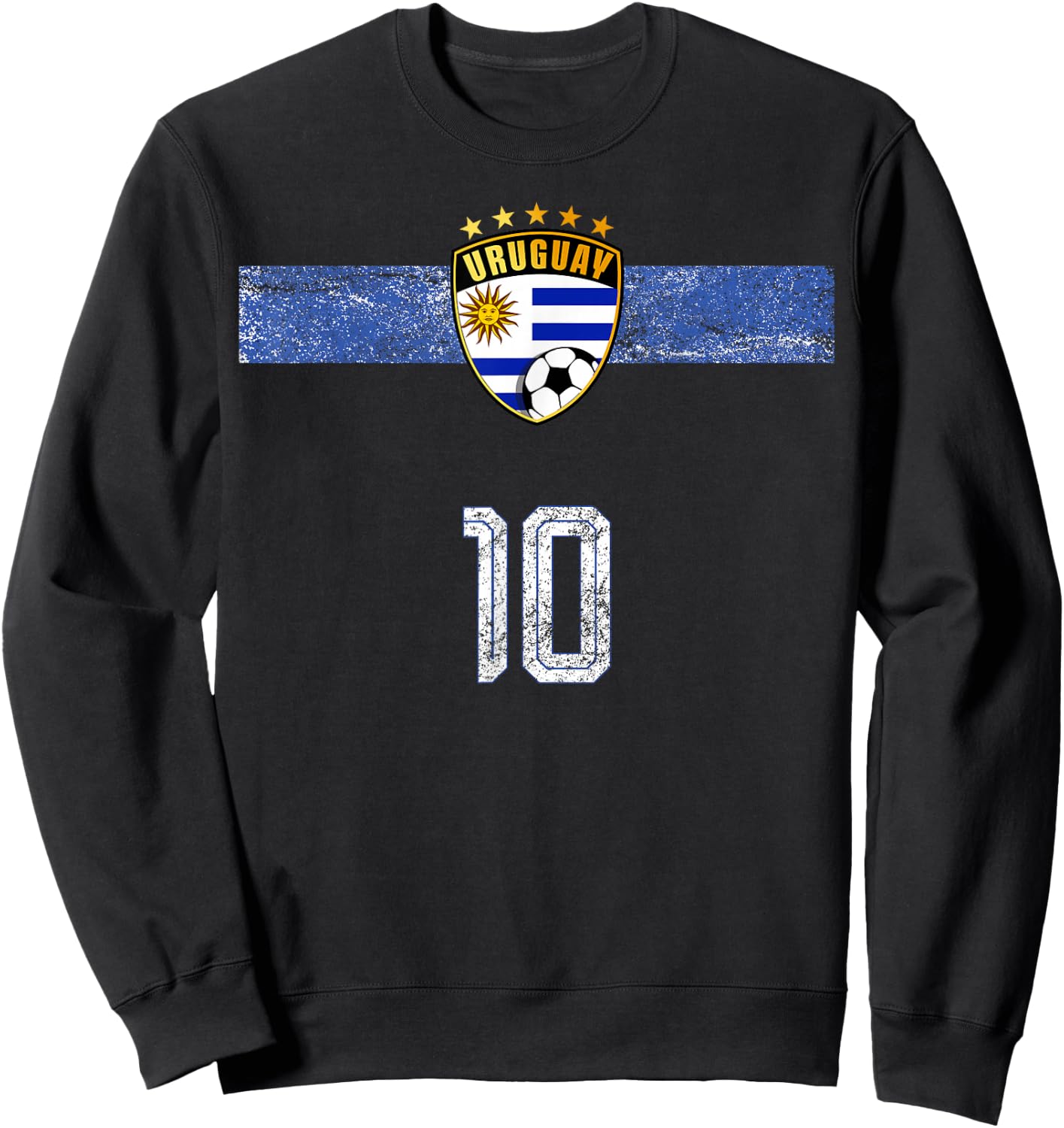 Retro Uruguay Flag Uruguayan Pride Lovers Sweatshirt - Sweatshirt | Black