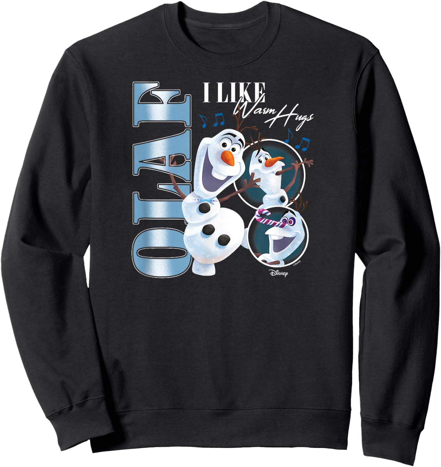 Frozen - Olaf Bootleg I Like Warm Hugs Sweatshirt - Sweatshirt | Black