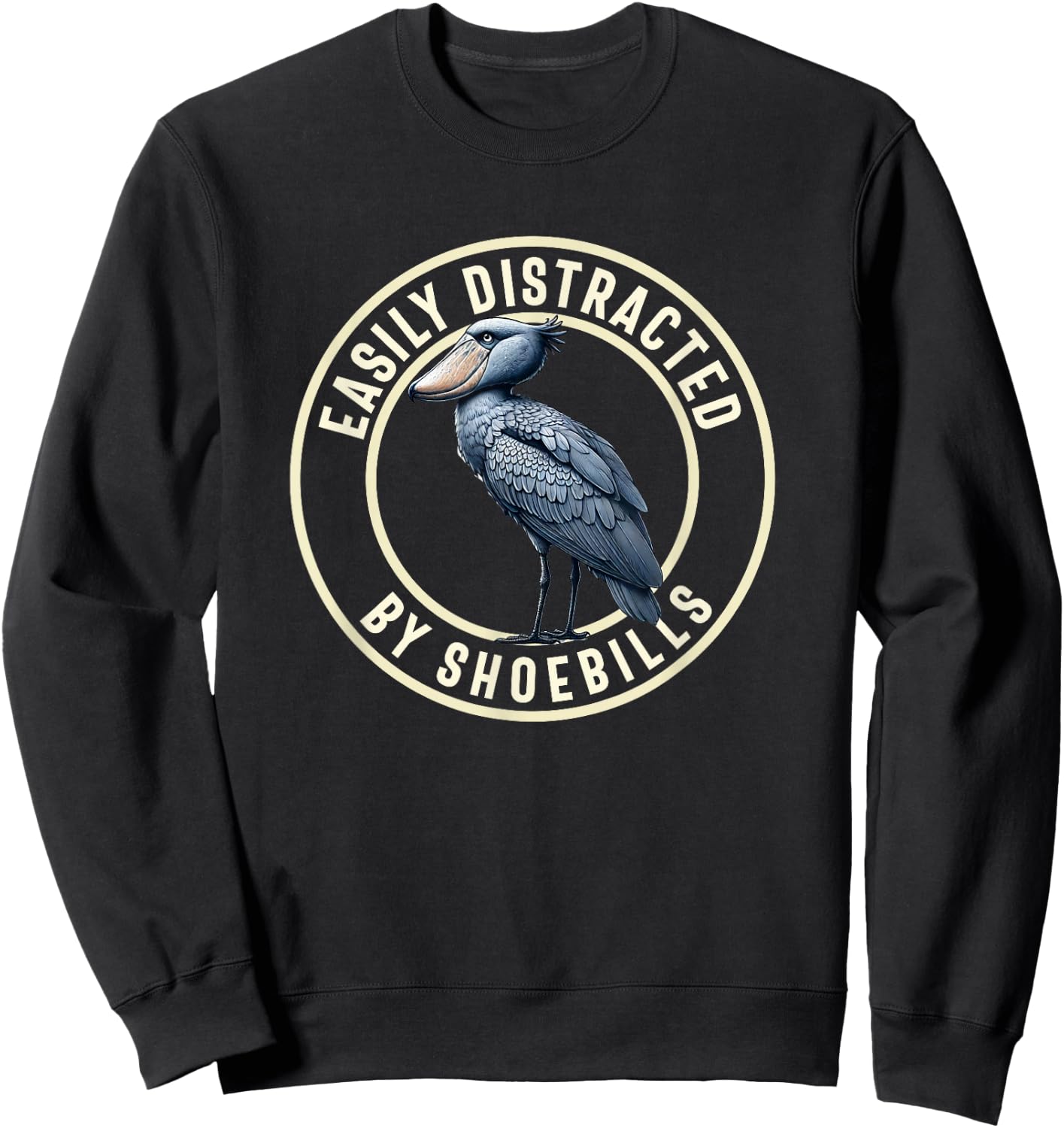 Shoebill Stork Bird Shoe-billed Stork Women Men Whaleheads Sweatshirt - Sweatshirt | Black