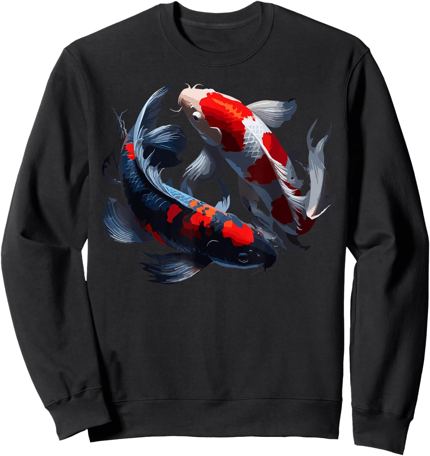Japanischer Koi-Karpfen Nishikigoi Fisch Kirschblüten Herren Damen Sweatshirt - Sweatshirt | Black