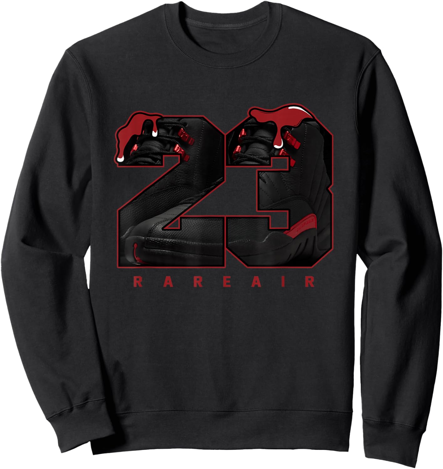 Bloodline 12s Outfit Number 23 Drip Street Sweatshirt - Sweatshirt | Black