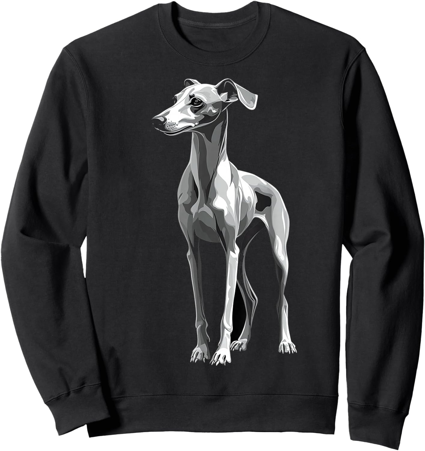Italian Greyhound Dog Motif Pet Italian Greyhound Sweatshirt - Sweatshirt | Black