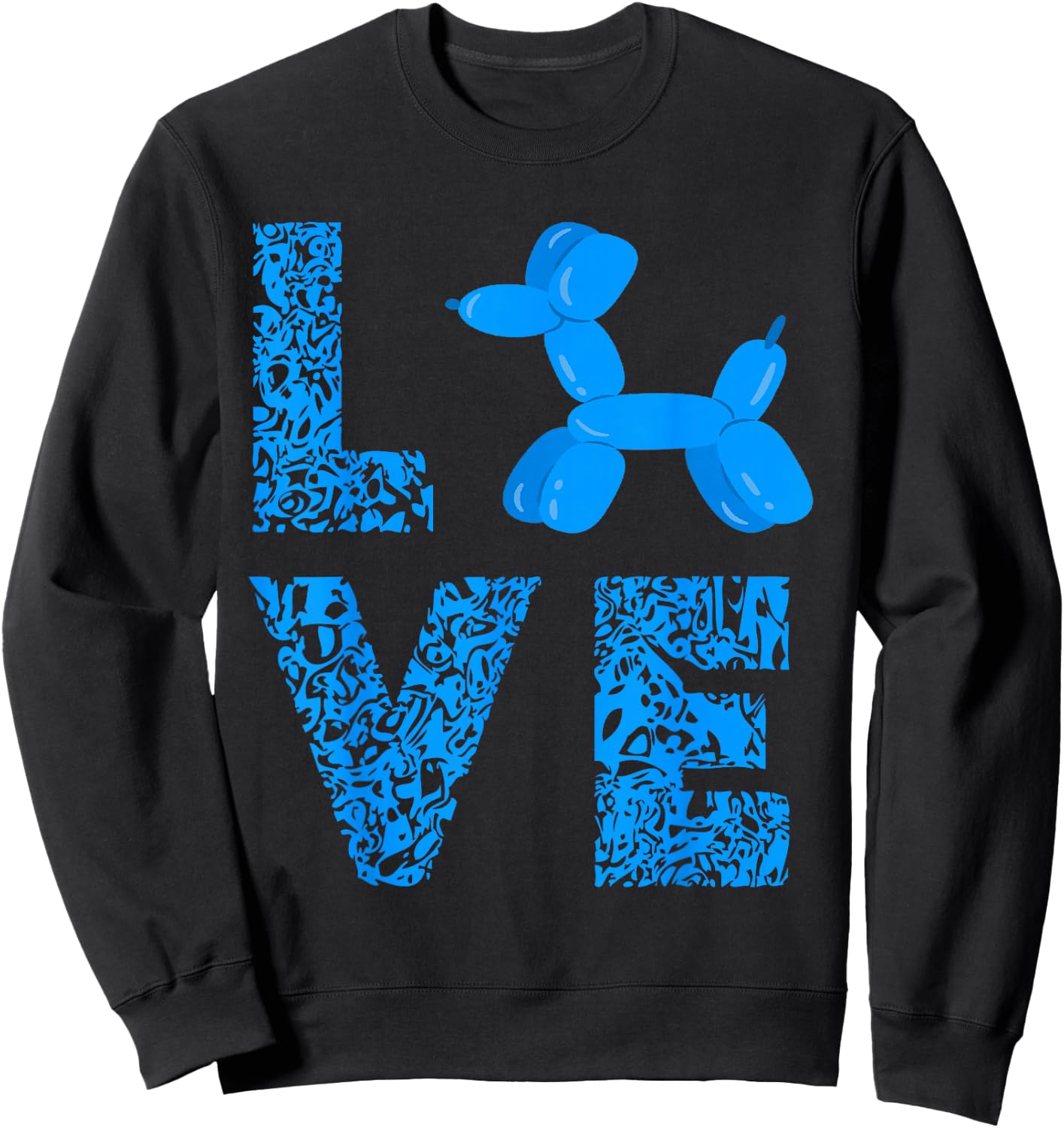 Leopard Dog Balloon Animal Balloons Twisting Balloon Artist Sweatshirt - Sweatshirt | Black