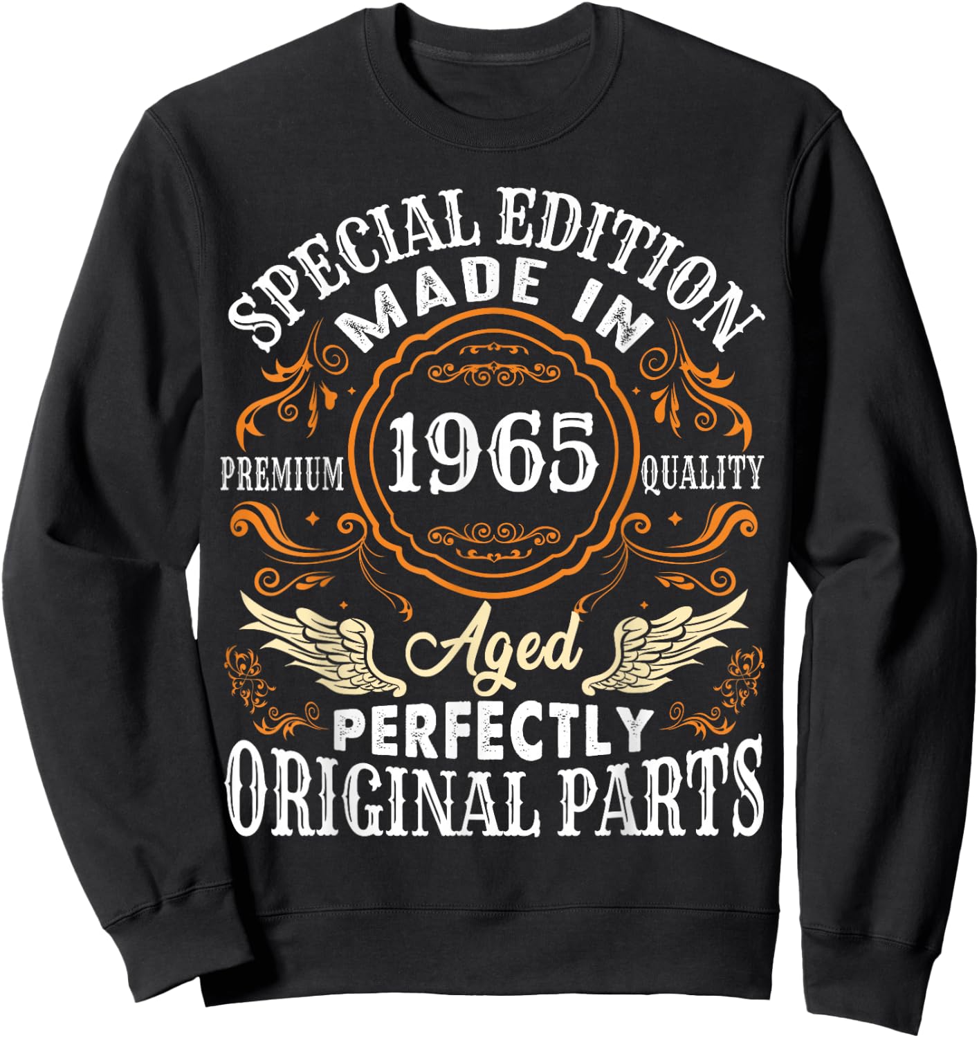 Vintage 1965 60th Birthday 60 Years Old Sweatshirt - Sweatshirt | Black
