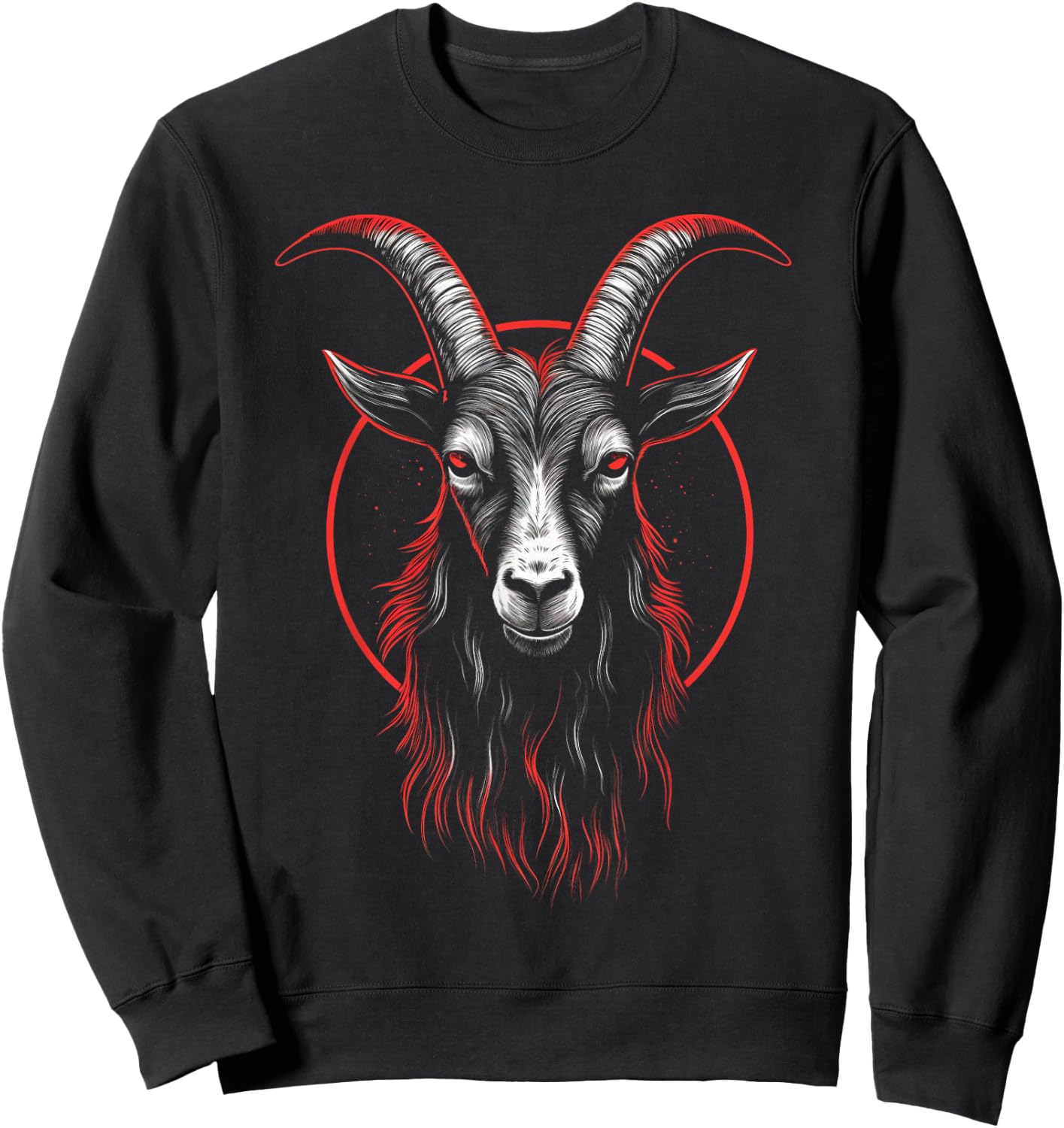 Goat Baphomet Satanic Goat Satanist Halloween Occult Sweatshirt - Sweatshirt | Black