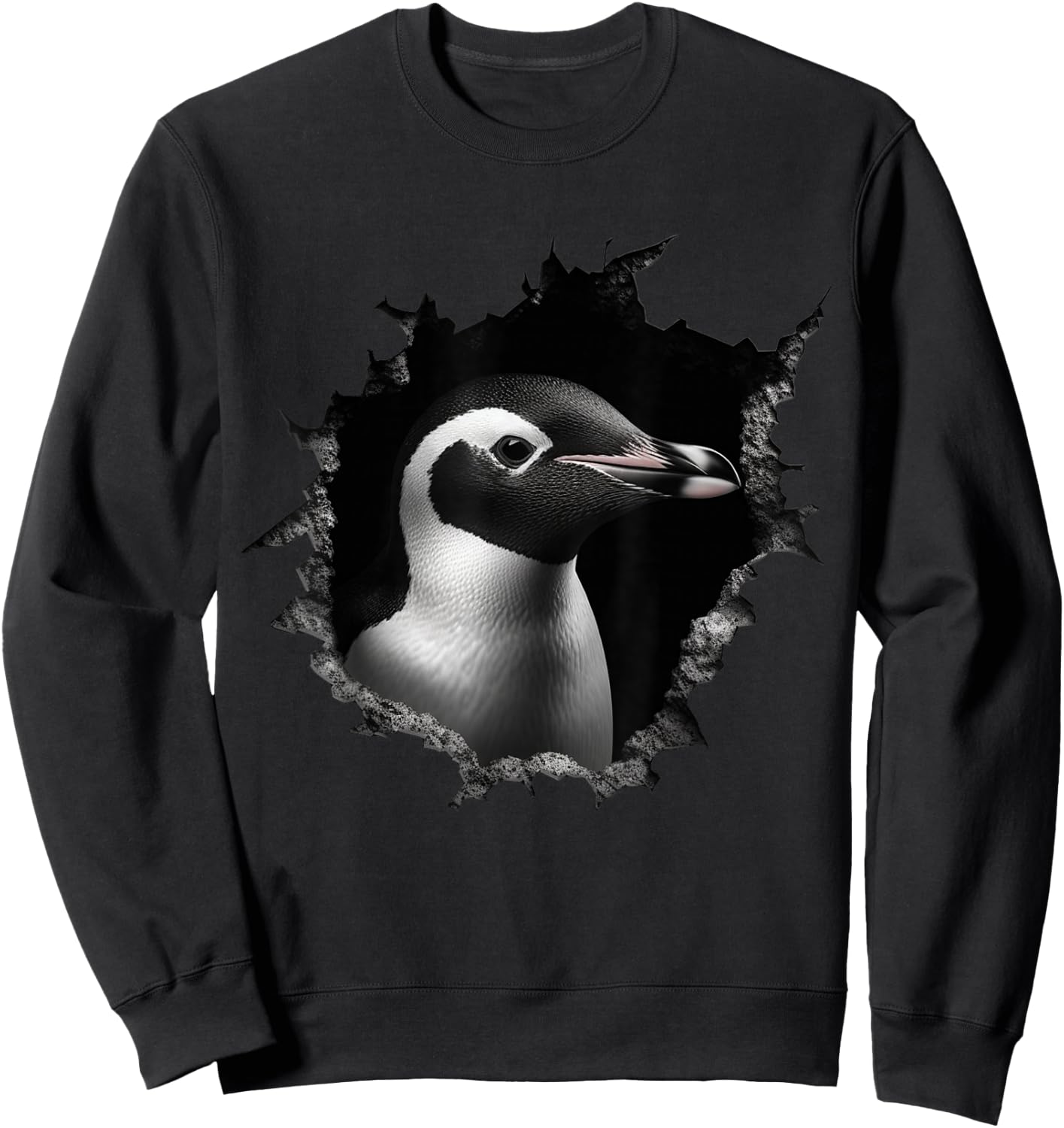Penguin Wall - Animals Penguin Sweatshirt - Sweatshirt | Black
