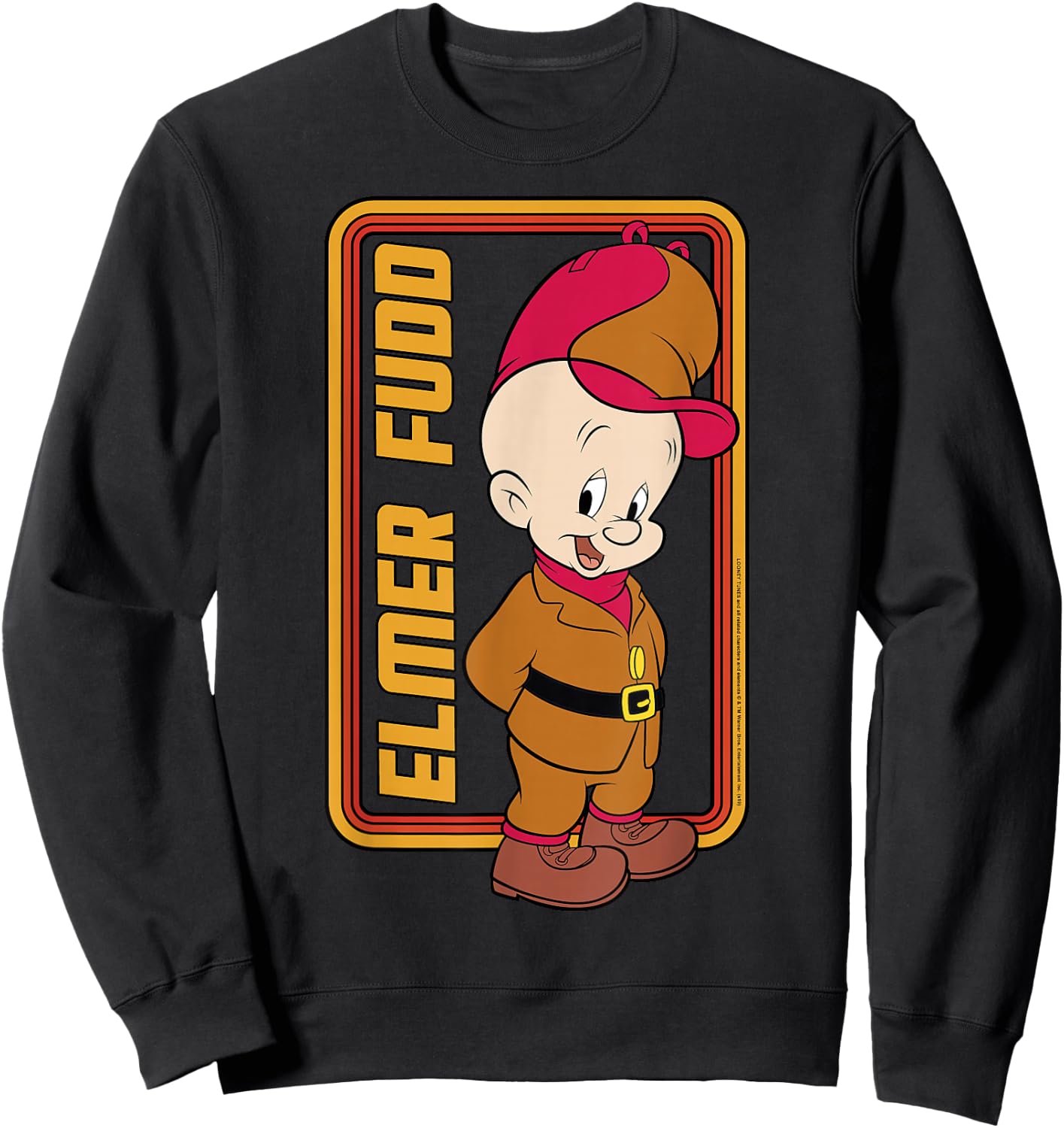 Looney Tunes Elmer Fudd Framed Portrait Sweatshirt - Sweatshirt | Black