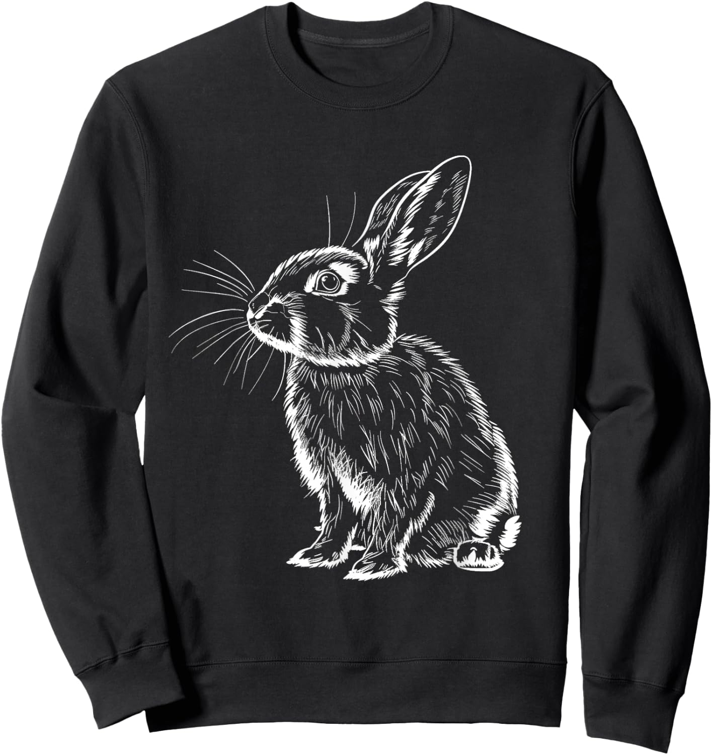 Funny Rabbit Animal Lover Cute Rabbit Bunny Art , black Sweatshirt - Sweatshirt | Black