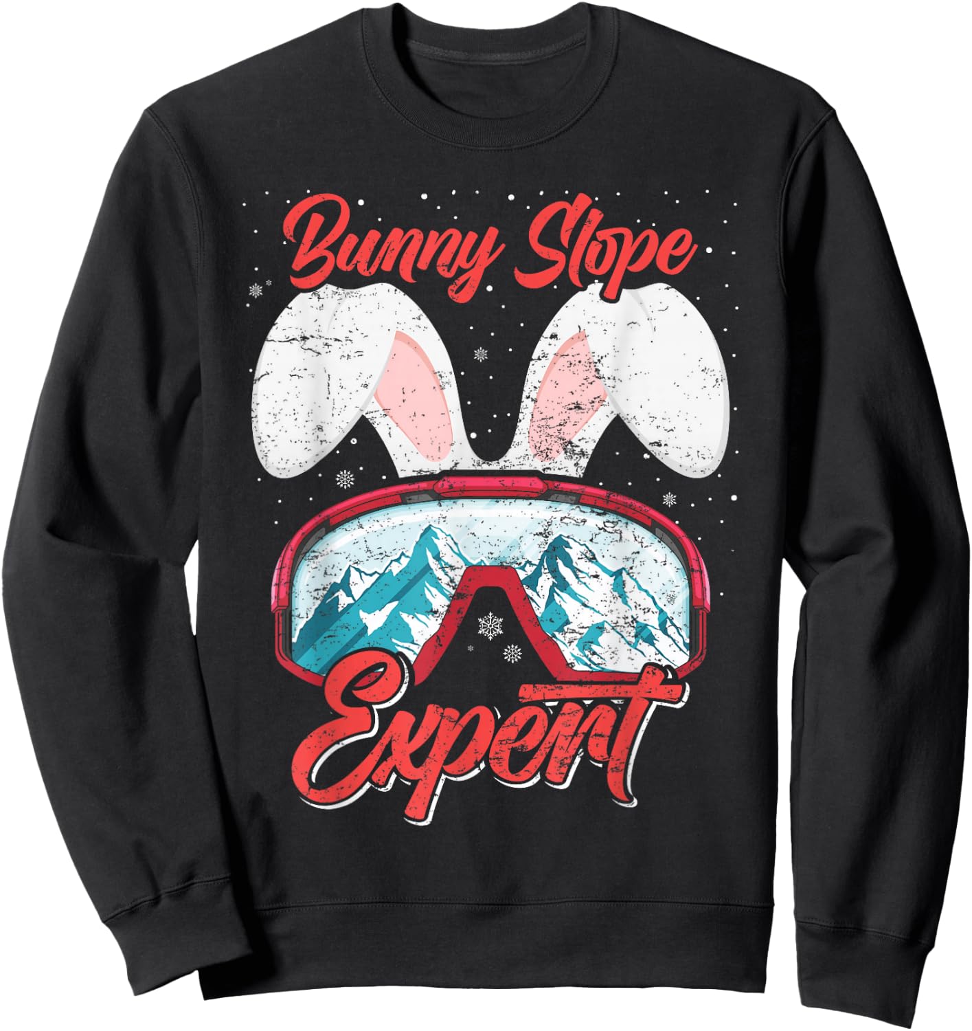Bunny Slope Expert Skiing Women Ski Bunnies Ski Slope Sweatshirt - Sweatshirt | Black