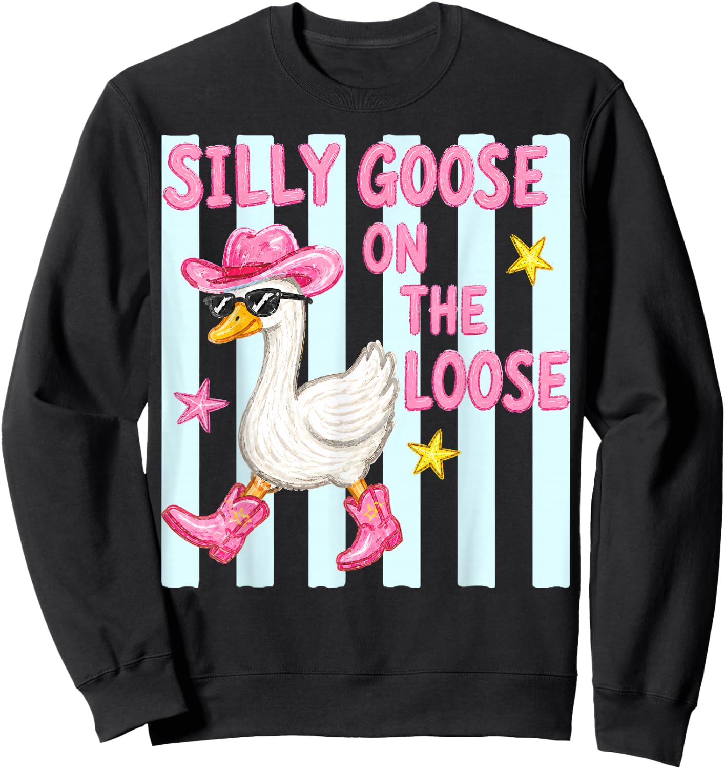 Got Too Silly Funny Goose Pun Humor Summer Women Kid Sweatshirt - Sweatshirt | Black