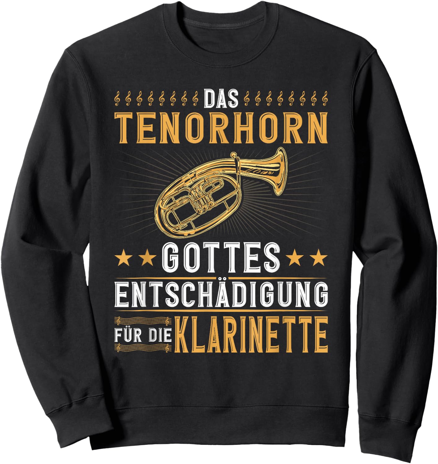 Tenorhorn Entschädigung, Blasmusik Festival Tenorhorn , black Sweatshirt - Sweatshirt | Black