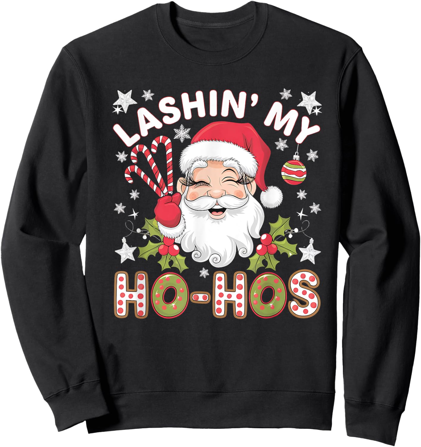 Xmas Cosmetics Lash Artist Lash Tech Girls Sweatshirt - Sweatshirt | Black