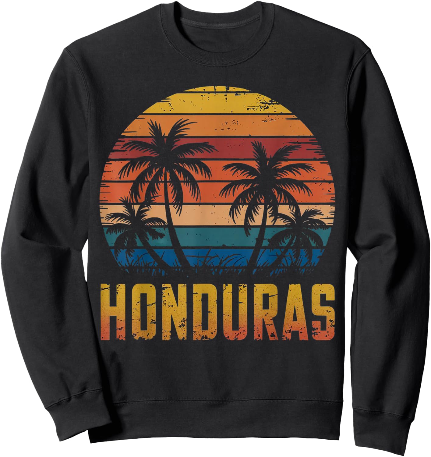Family Vacation Honduras Souvenirs Honduras Roatan Beach Sweatshirt - Sweatshirt | Black