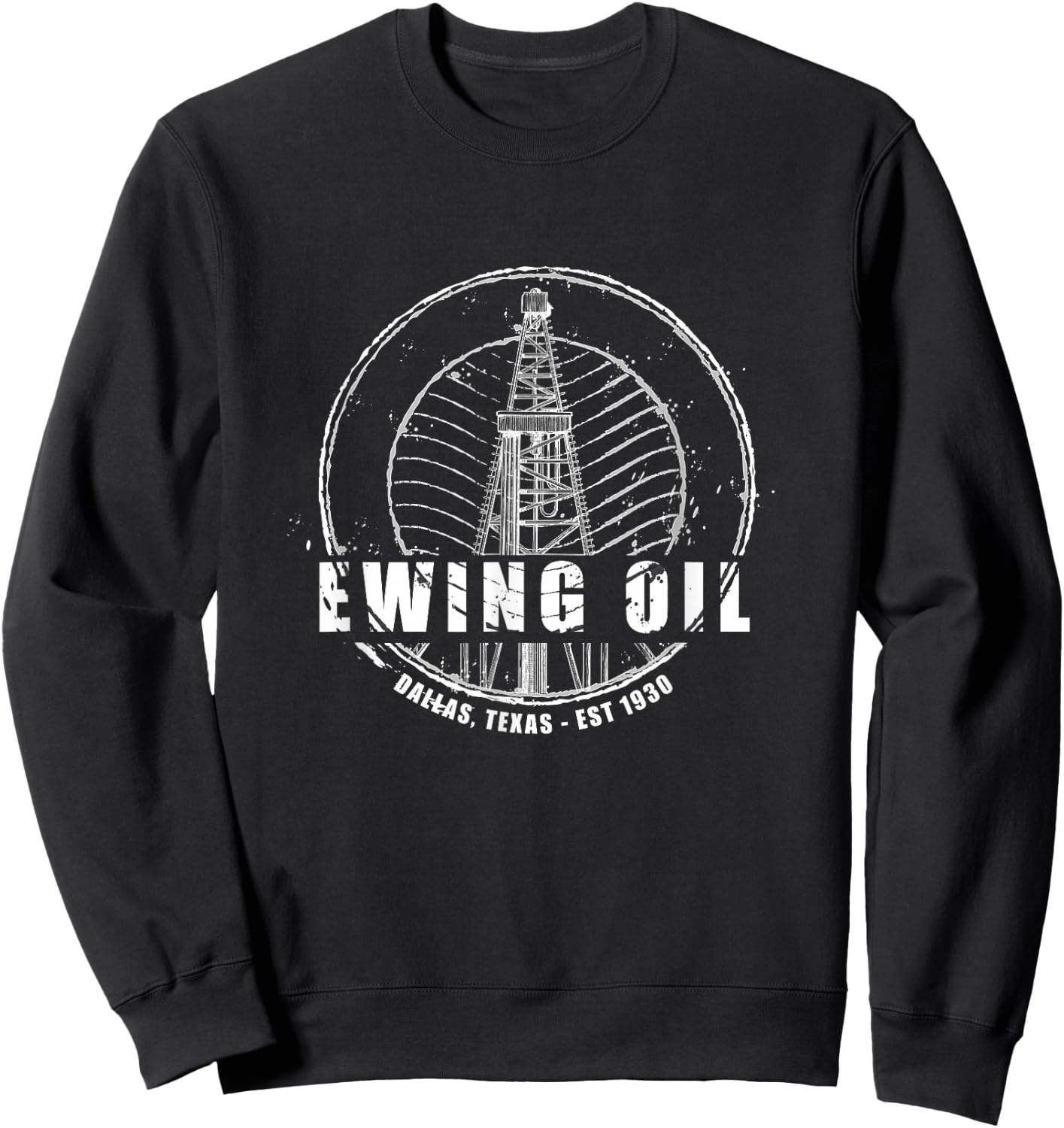 DALLAS | Ewing Oil Company Classic 80er Jahre TV Sweatshirt - Sweatshirt | Black
