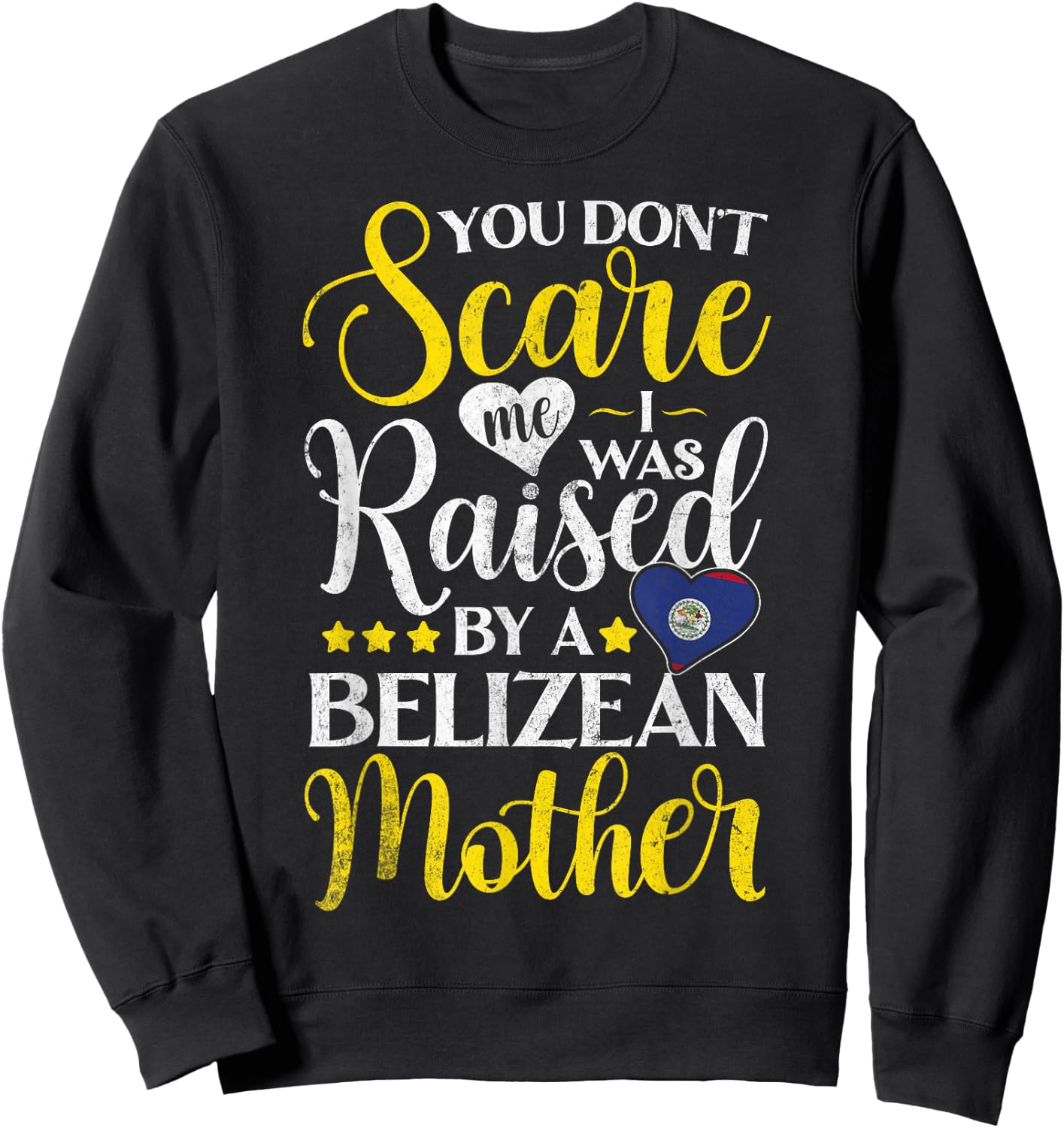 Belize Flag Souvenirs for Belizeans Men & Women Sweatshirt - Sweatshirt | Black