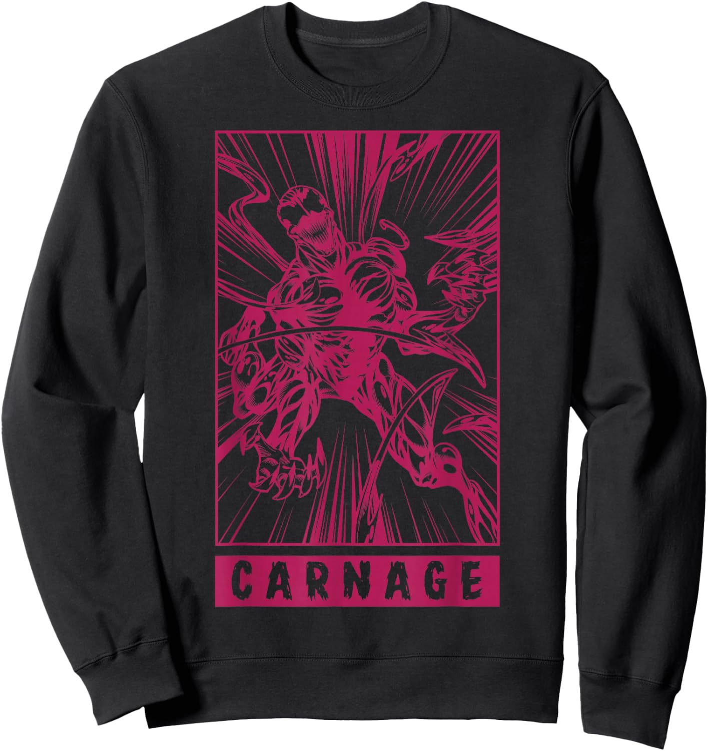 Marvel Venom Carnage Symbiote Comic Graphic Sweatshirt - Sweatshirt | Black