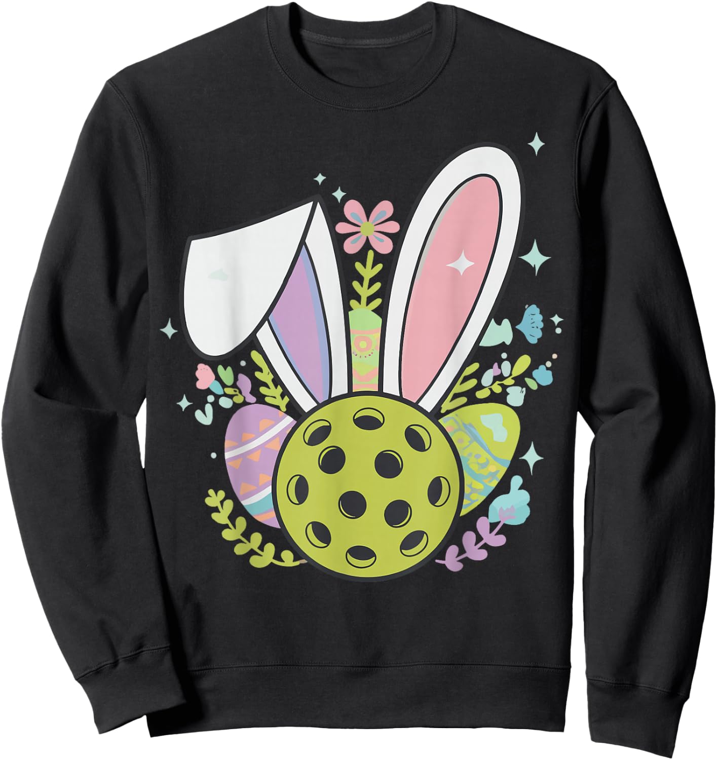 Pickleball Easter Sweatshirt - Sweatshirt | Black