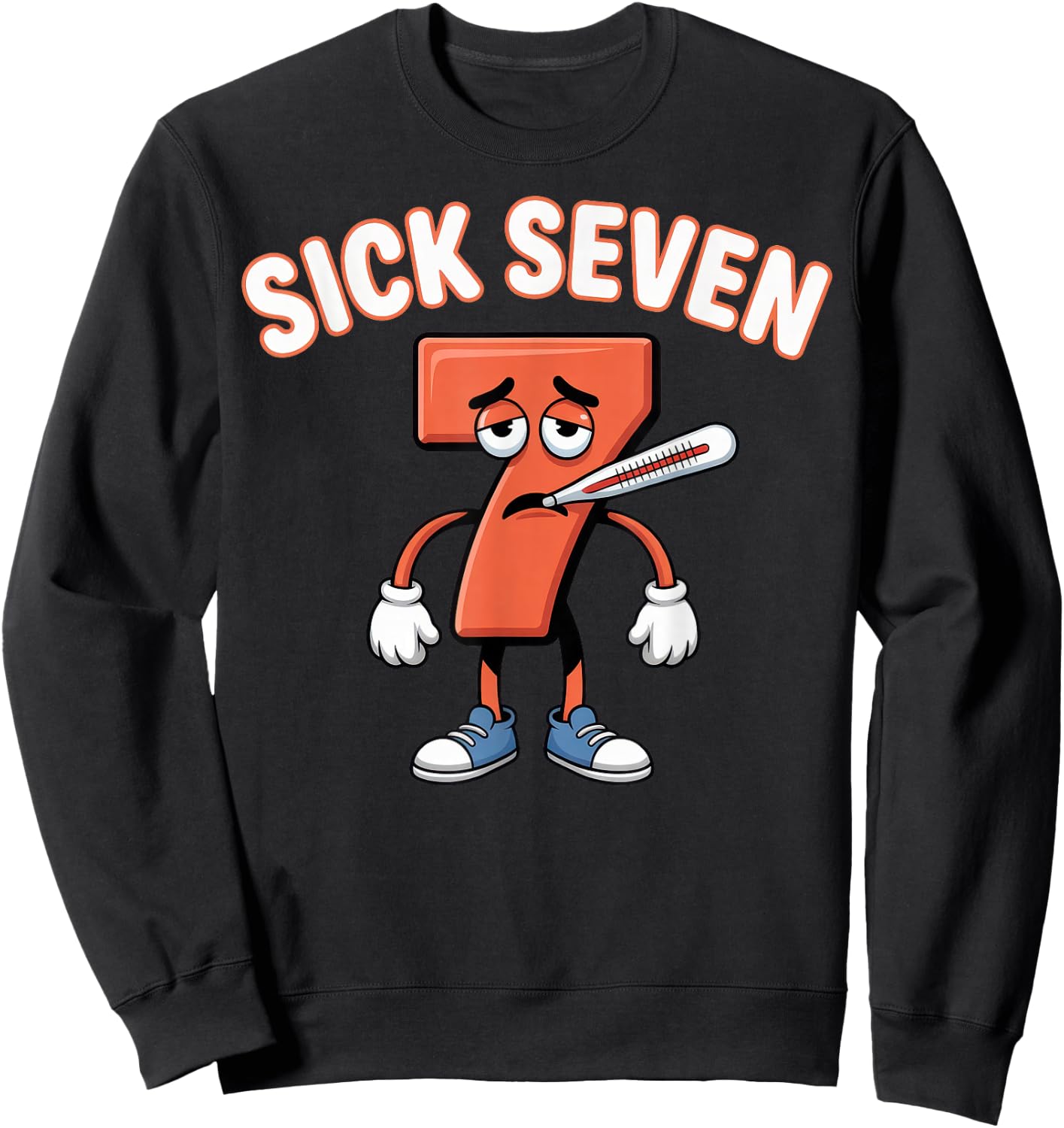 Sick Seven Meme Six Seven Fun Wordplay Sweatshirt - Sweatshirt | Black