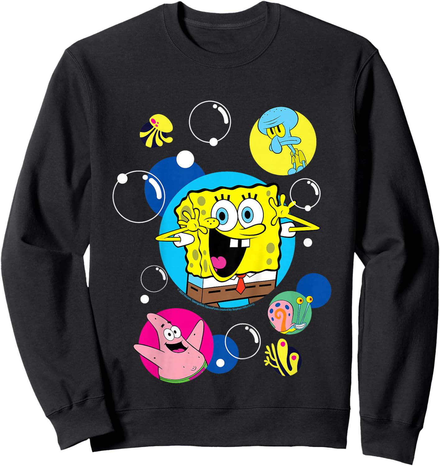 Spongebob Squarepants And Co In Bubbles Kids , Black, 2 Sweatshirt - Sweatshirt | Black