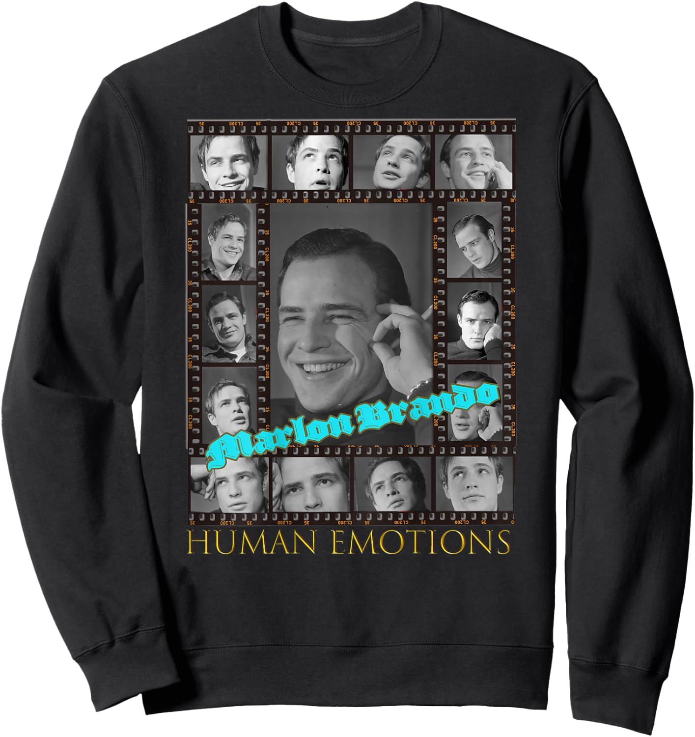 Marlon Brando_001_Back Printed Sweatshirt - Sweatshirt | Black