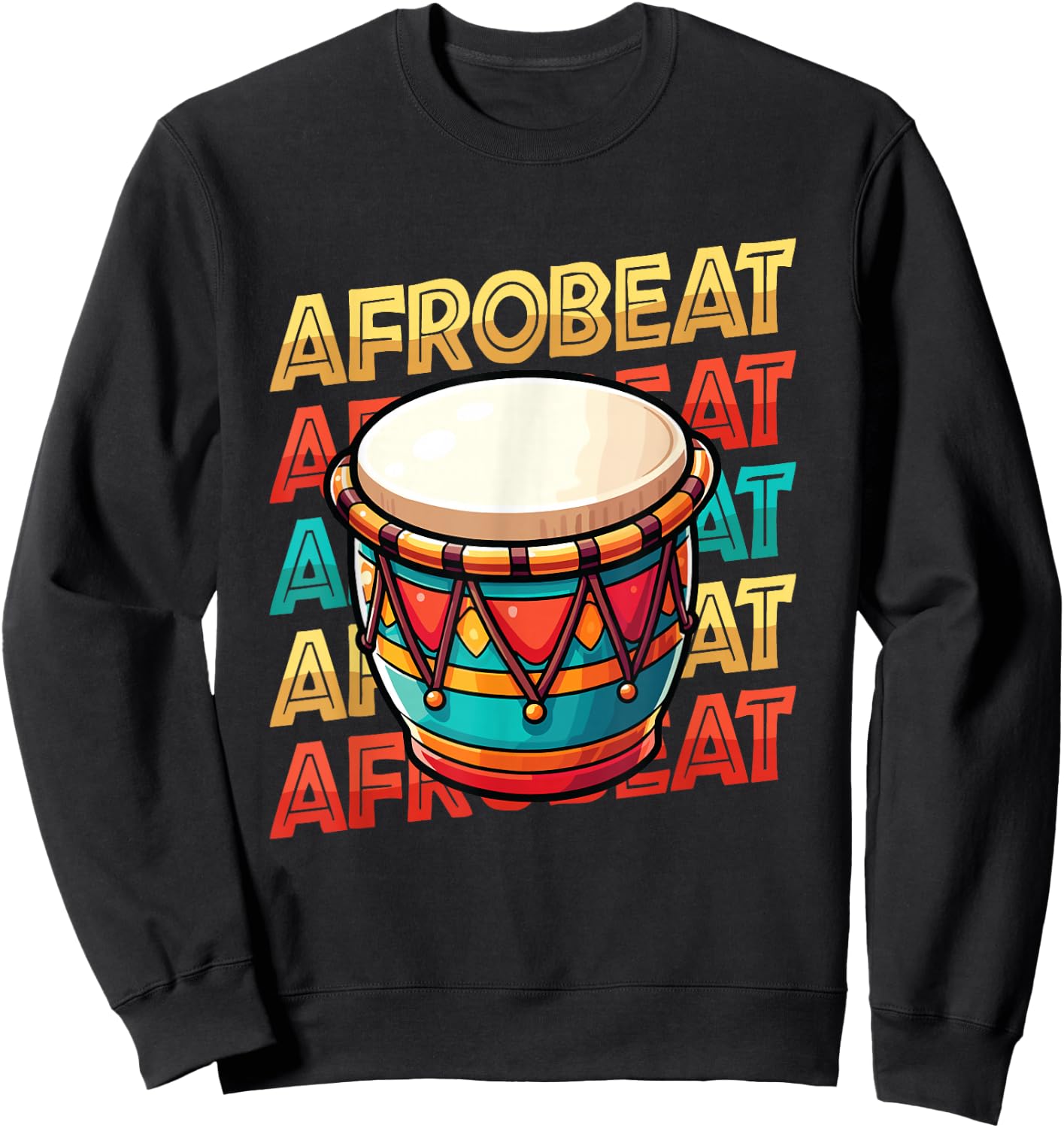 Afrobeat Djembe African Drum Music Djembe Player Sweatshirt - Sweatshirt | Black
