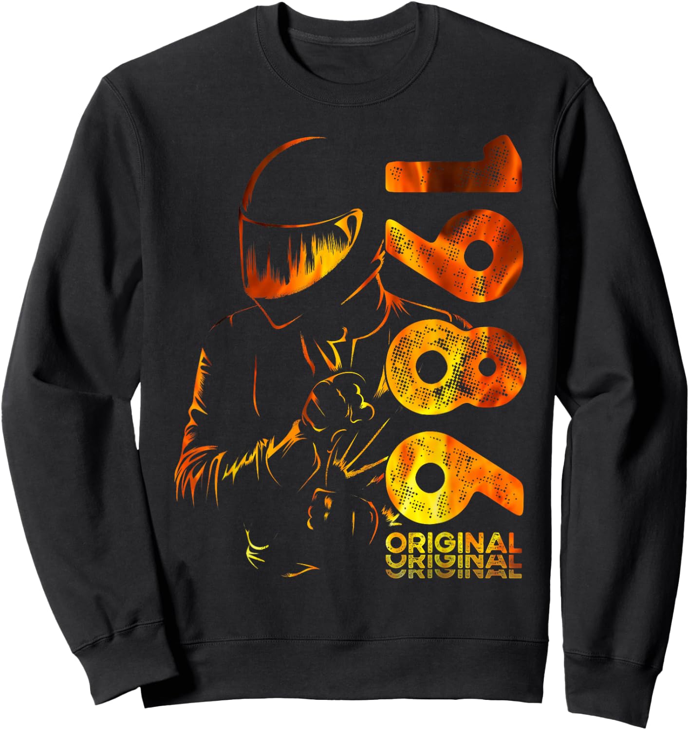 40e Anniversaire Homme Moto Motard Biker 1986 Sweatshirt - Sweatshirt | Black