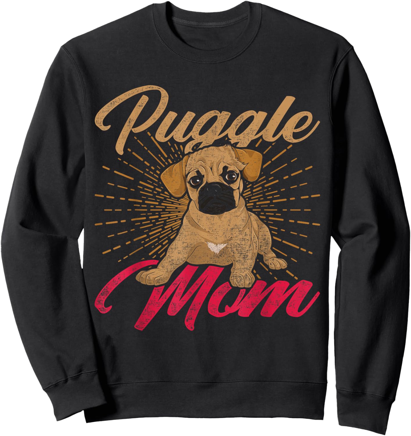 Cute Pet Animal Dog Lover Puggle Mom Mothers Day Puggle Sweatshirt - Sweatshirt | Black